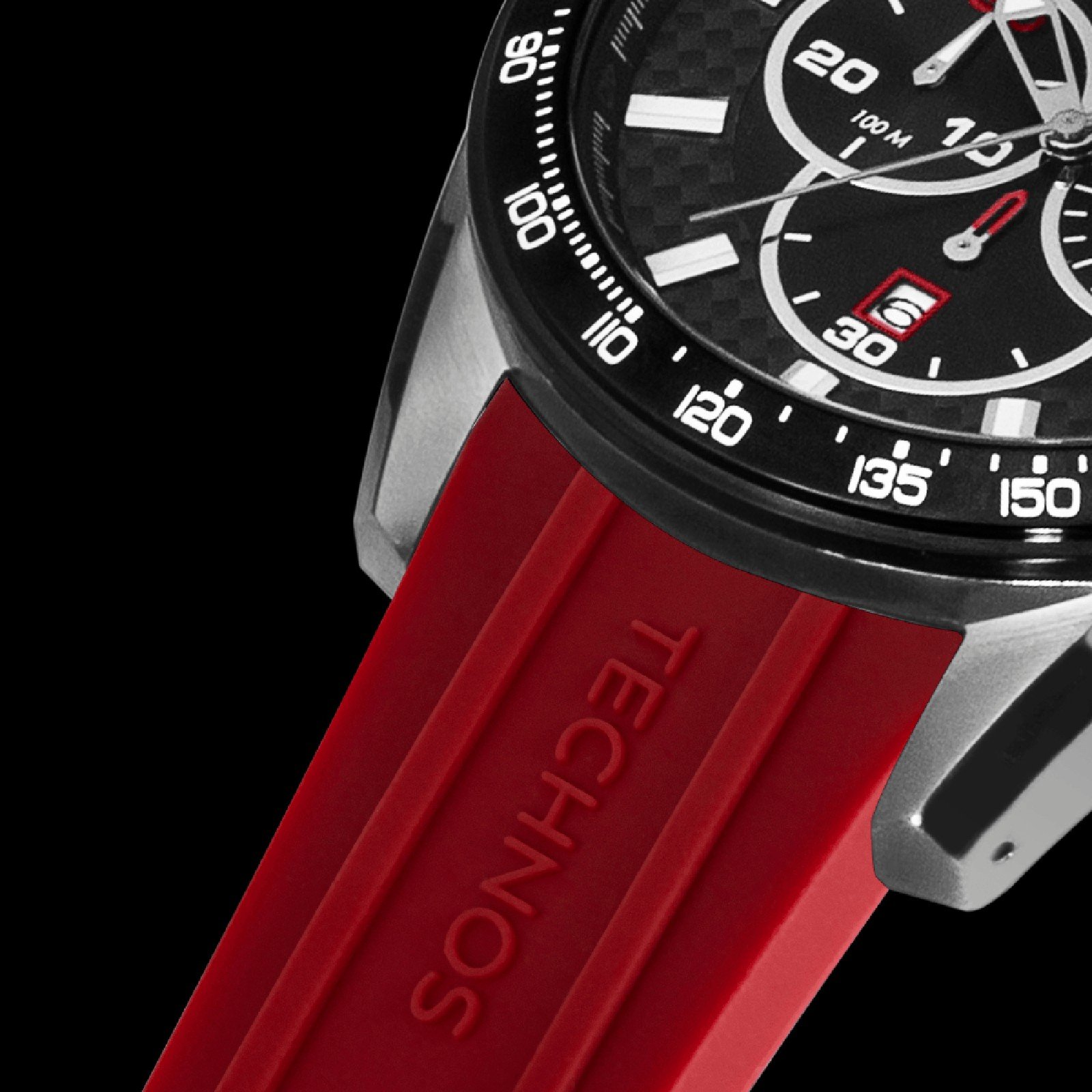 Relógio Technos TS Carbon Grafite JS25BBS/T1A *Kit de pulseiras de borracha Prata 5