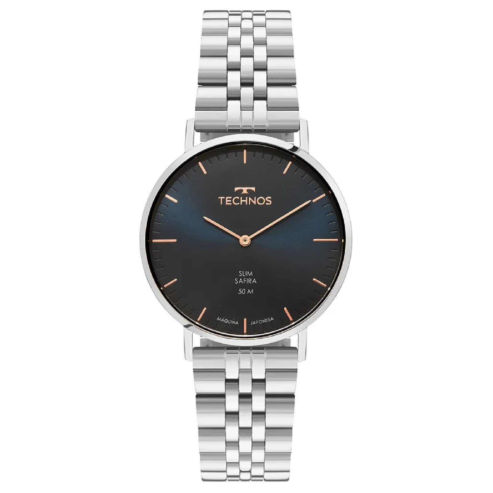 Relógio Technos Slim 2025LUH/1A Prata Masculino