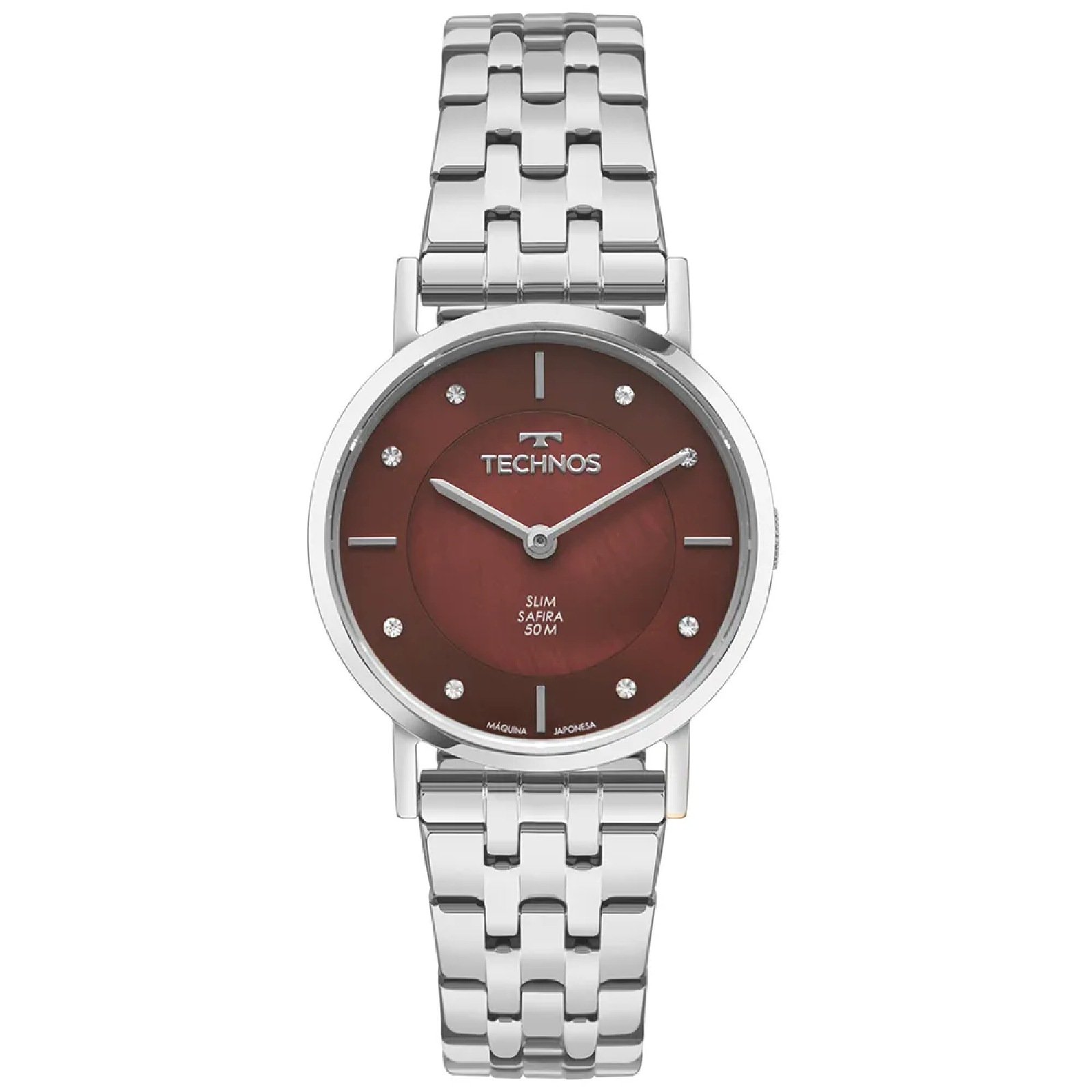 Relógio Technos Slim 2025LUK/1N Prata Feminino