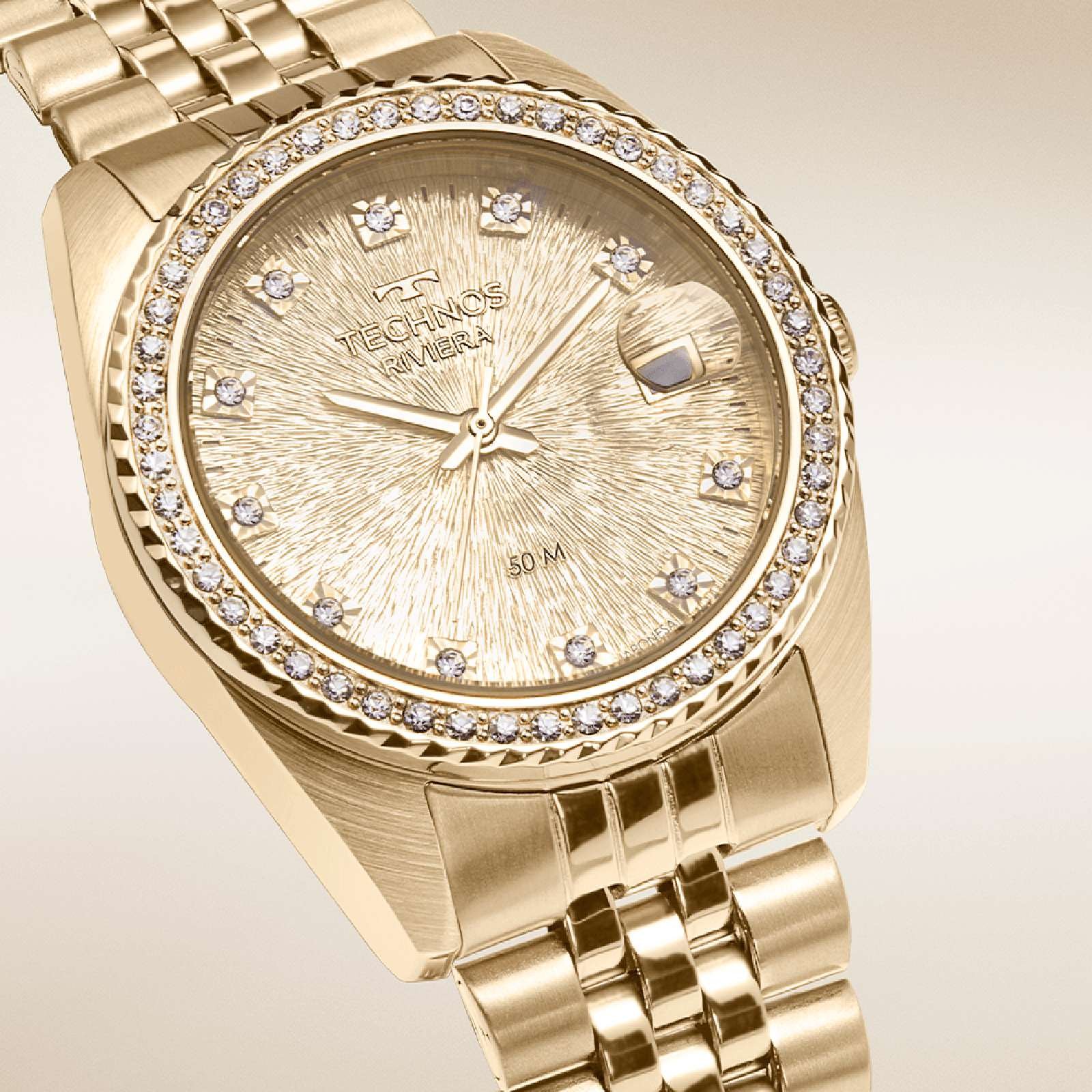 Relógio Technos Riviera 2117LFK/1D Dourado Feminino Dourado 2