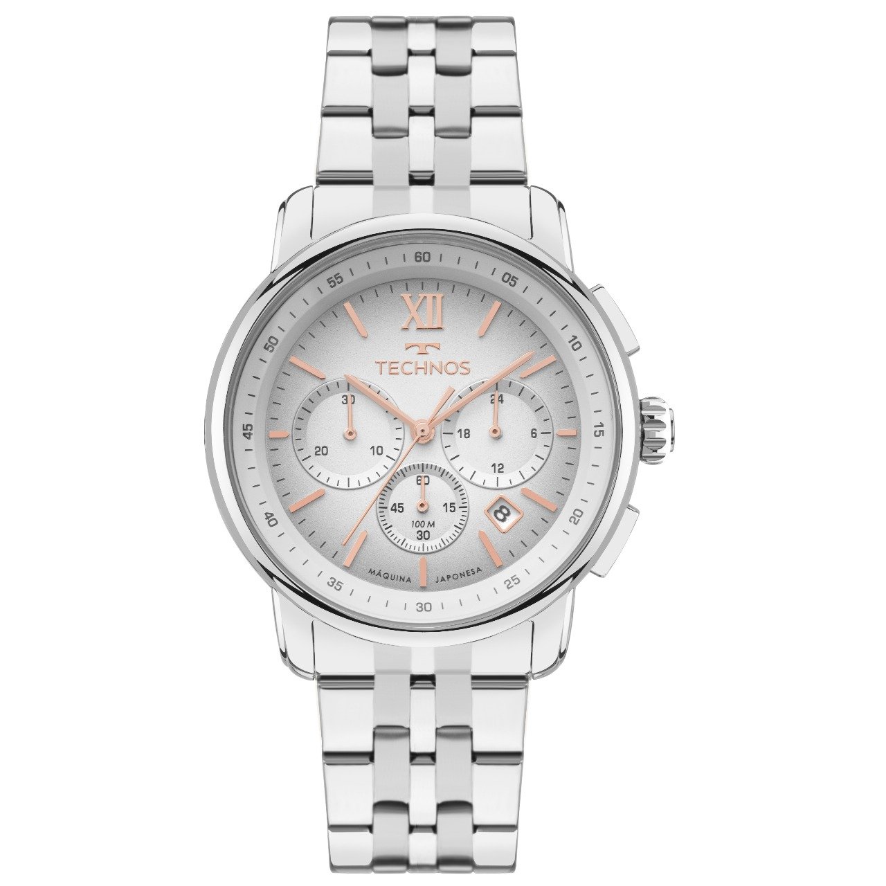 Relógio Technos Grandtech JS25BCP/1K Prata Masculino