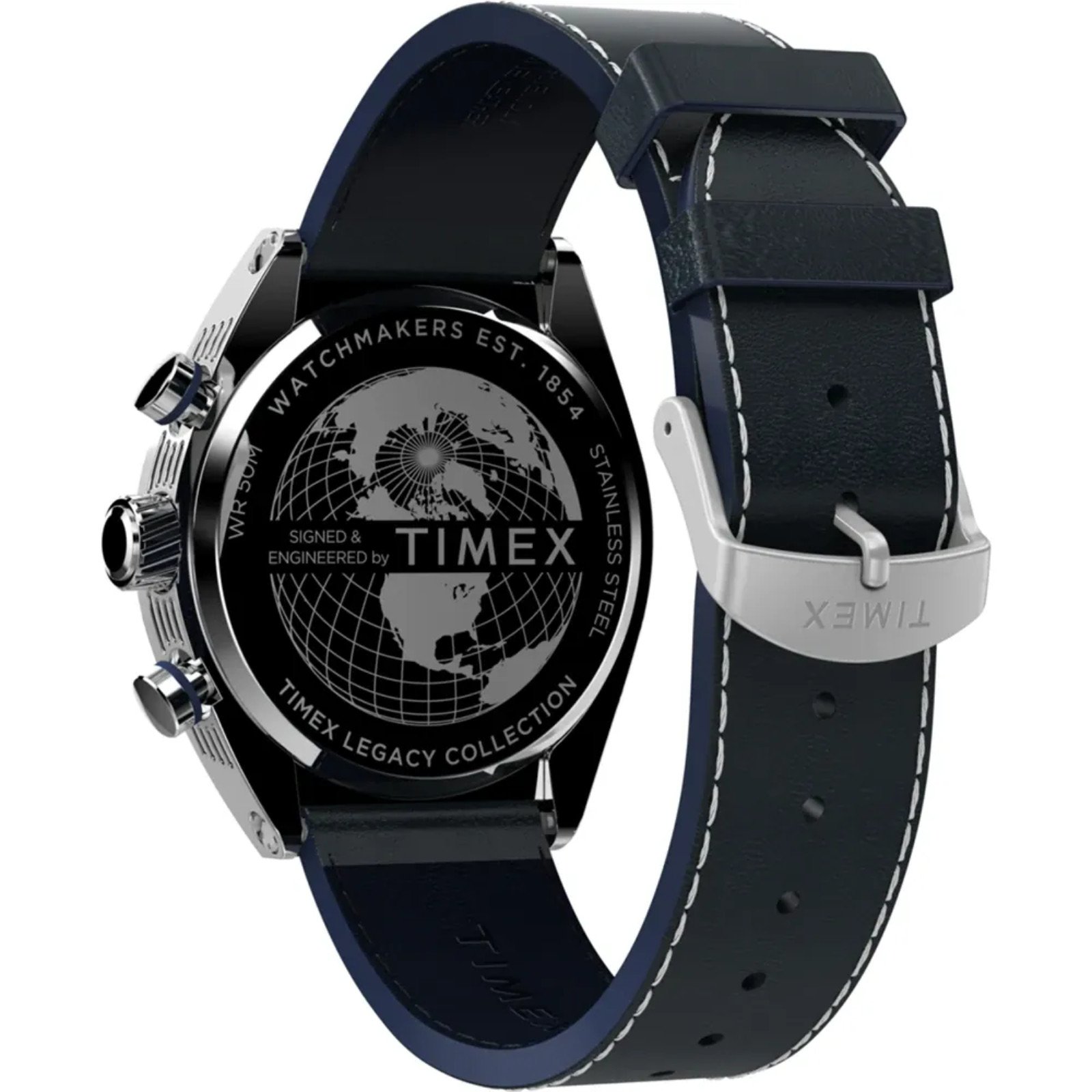 Relógio Timex Legacy Tonneau Cronograph TW2W93500 Prata 5