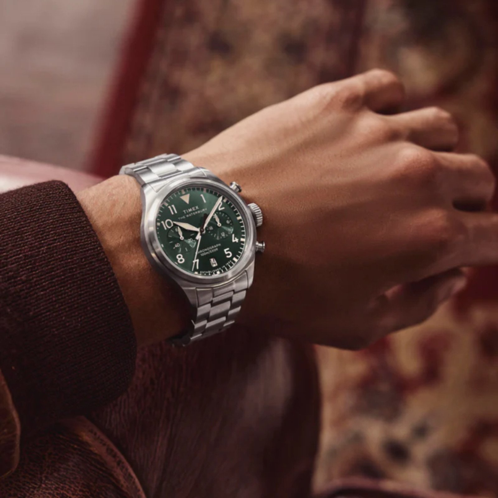 Relógio Timex Waterbury Ace Cronograph TW2Y19100 Prata 3