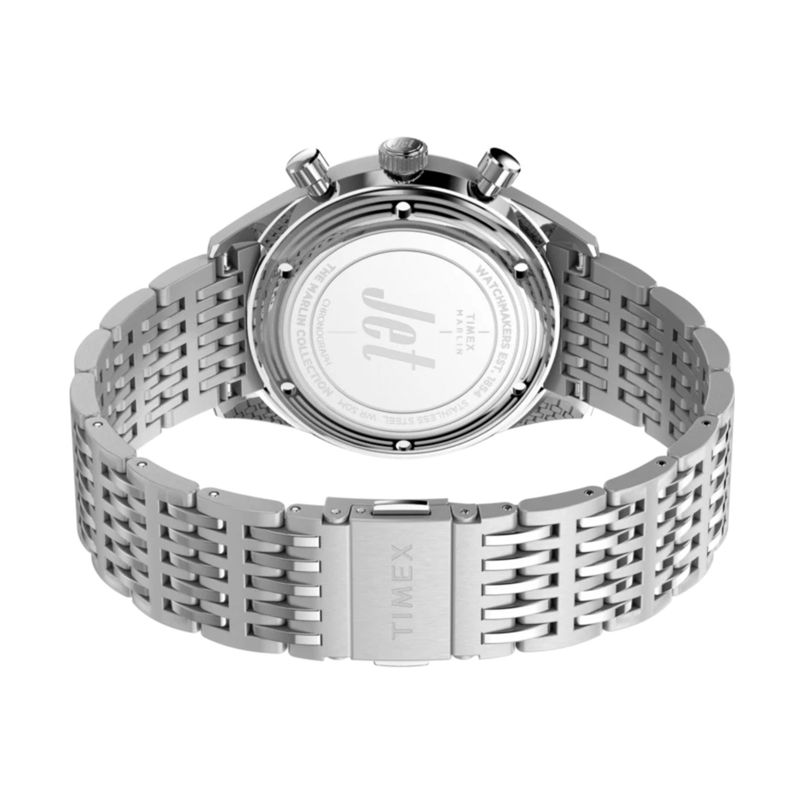 Relógio Timex Marlin® Jet Quartz Cronograph TW2Y24600 Panda Prata 7