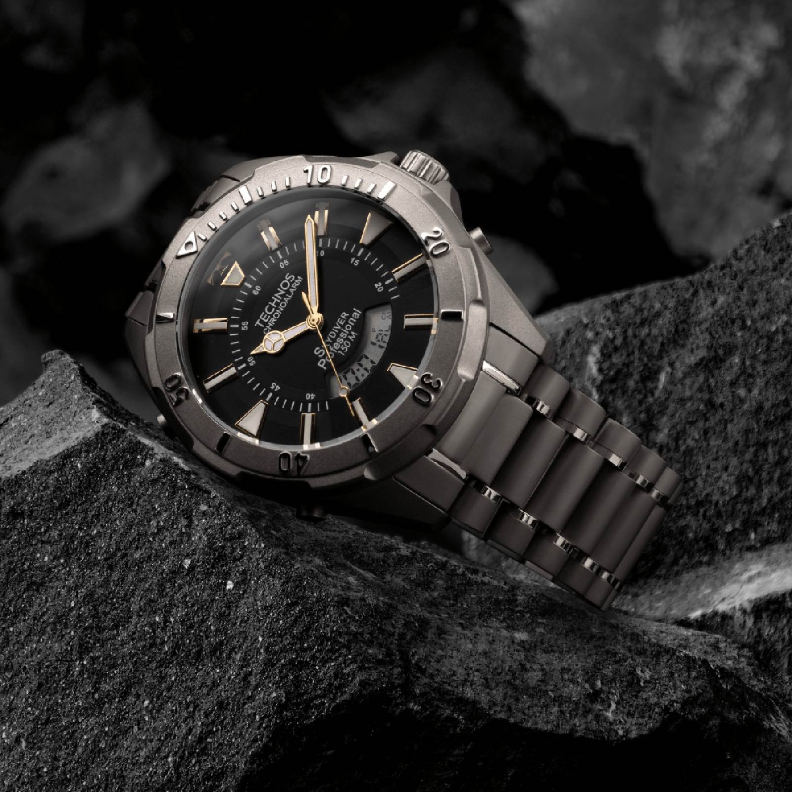 Relógio Technos Skydiver Titânio WT2050AO/1H Prata 2