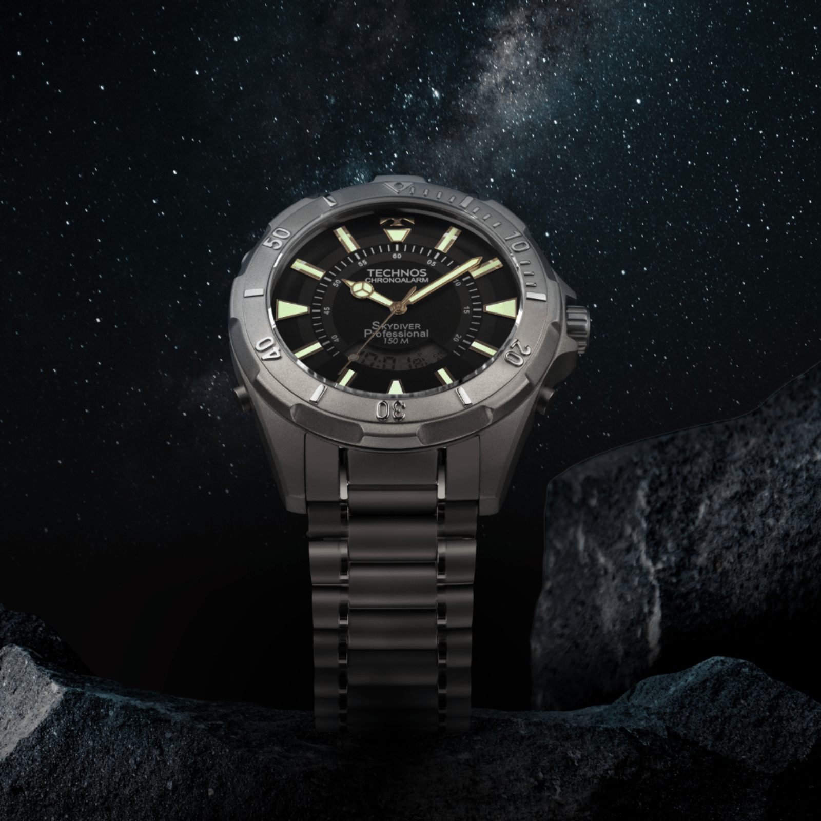 Relógio Technos Skydiver Titânio WT2050AO/1H Prata 6