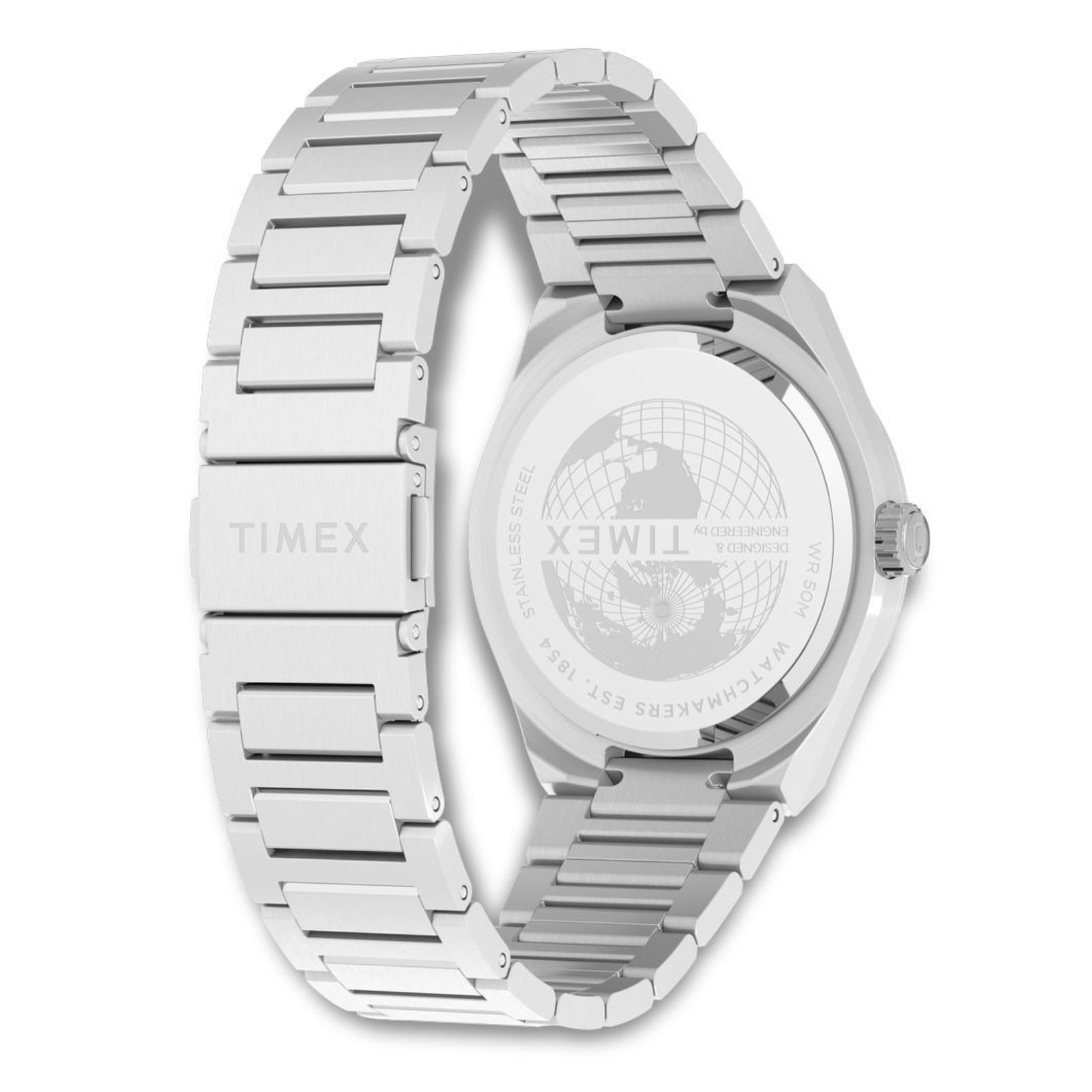 Relógio Q Timex Continental Day Date TW2Y25100 Prata 4