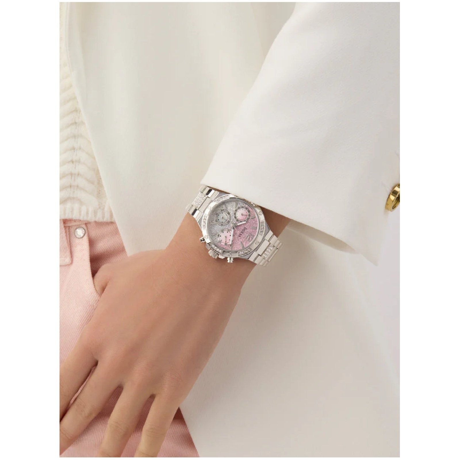 Relógio Guess Feminino Harlow GW0950L1 Prata Prata 5