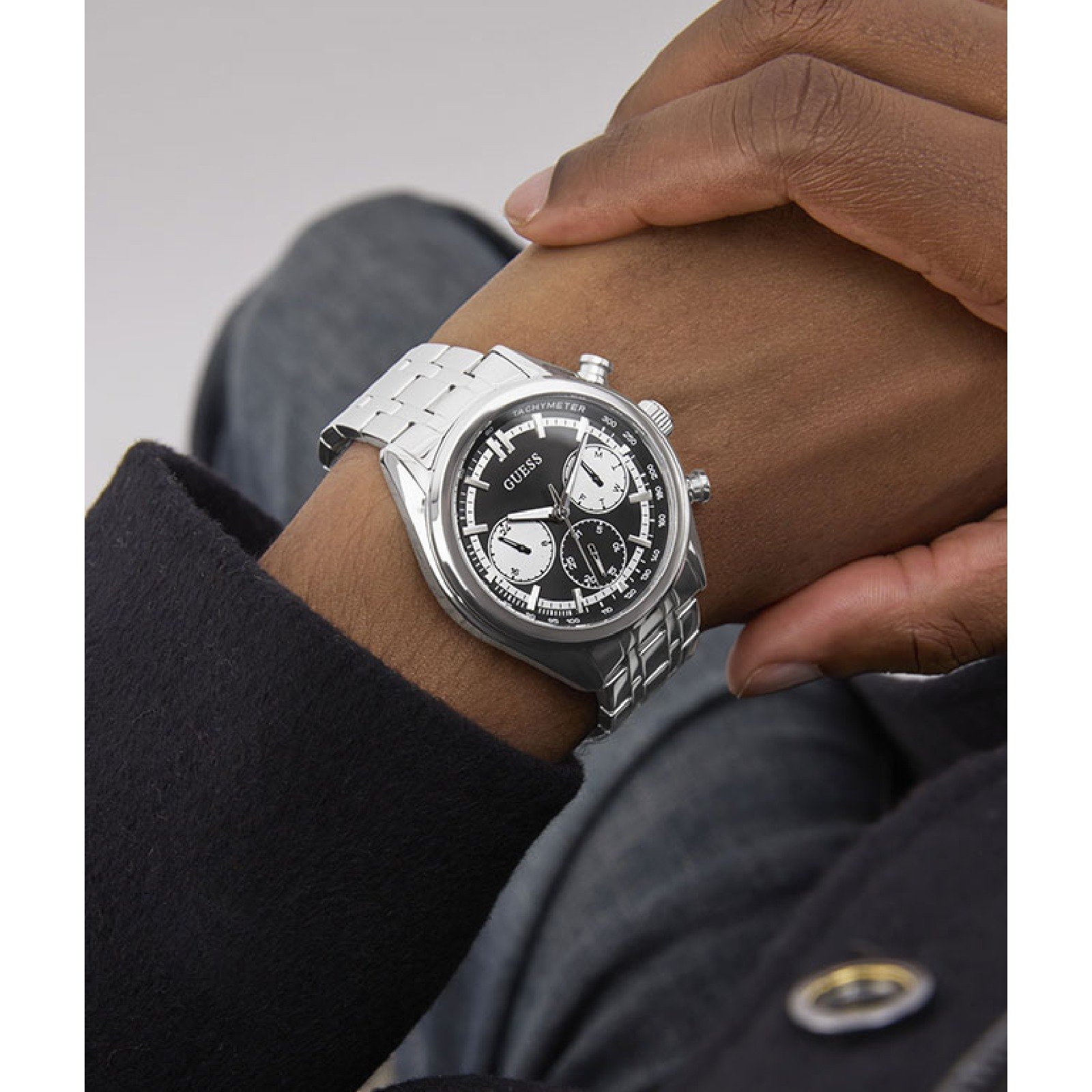 Relógio Guess Masculino Dawson GW0971G1 Prata Prata 3