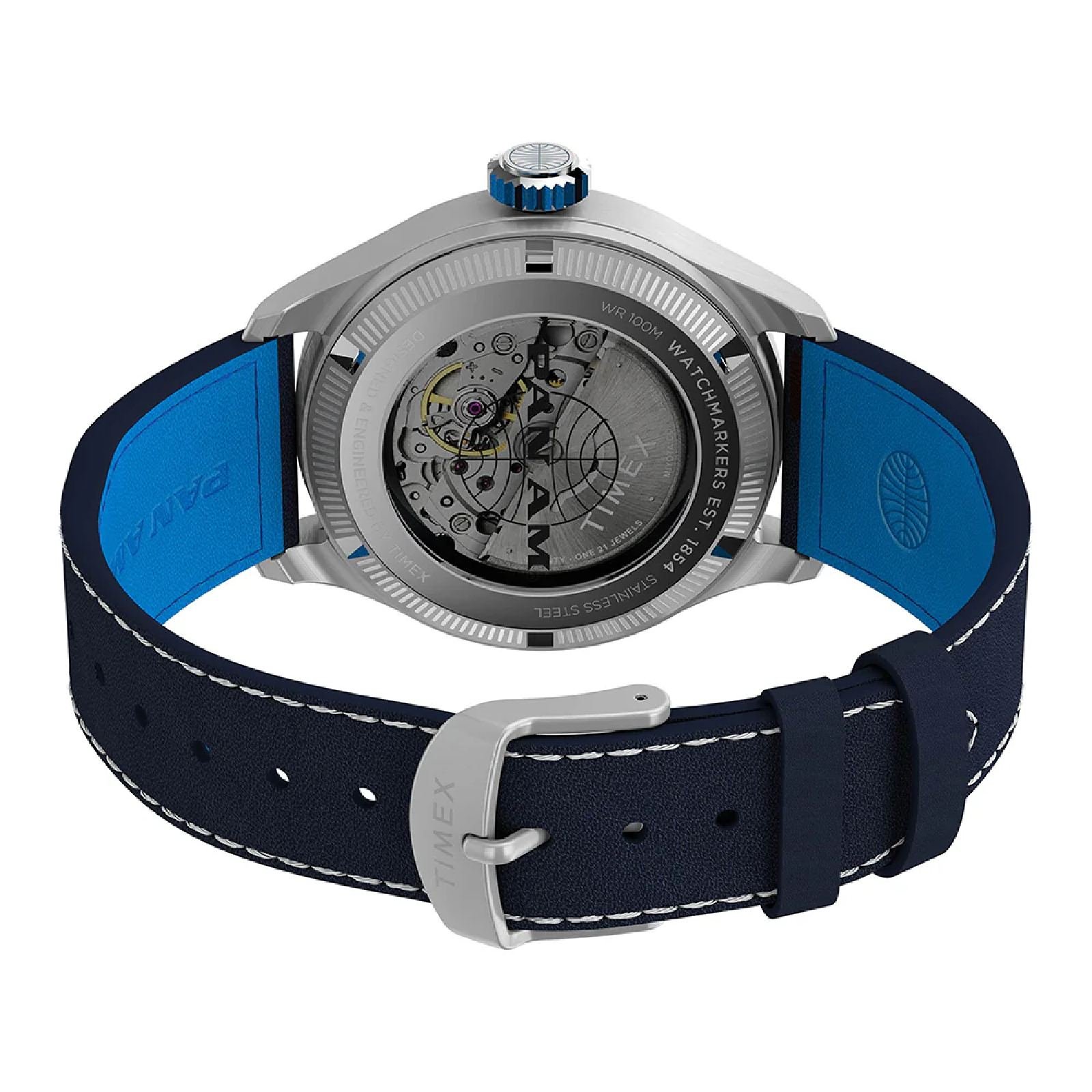 Relógio Timex Waterbury Ace Pan Am® Automatic TW2Y38800 Azul 6