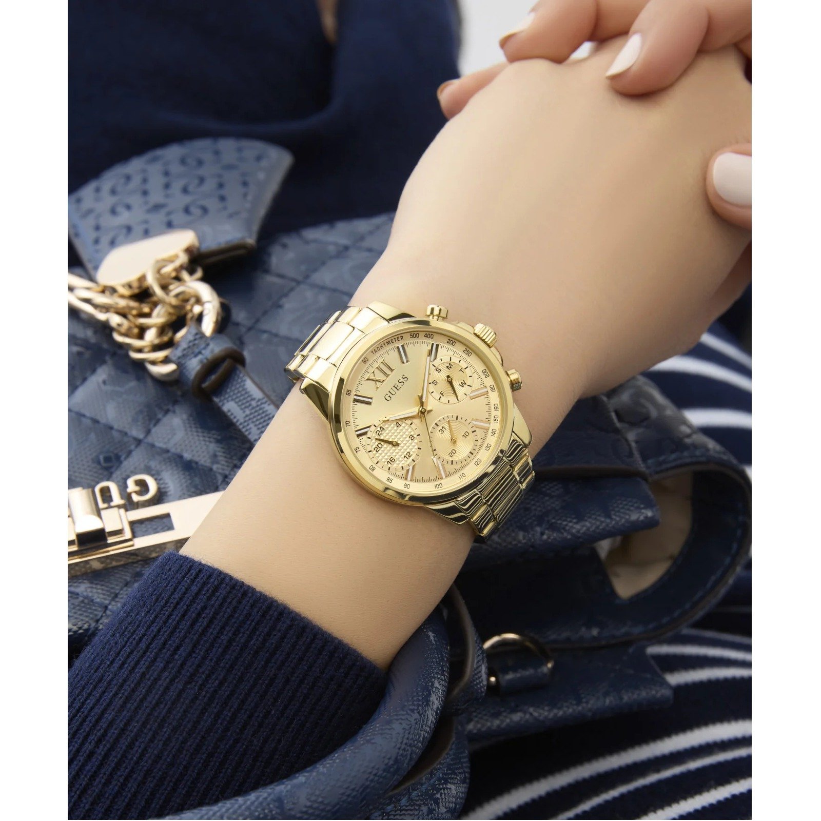 Relógio Feminino Guess Bailey GW0933L2 Dourado Dourado 2