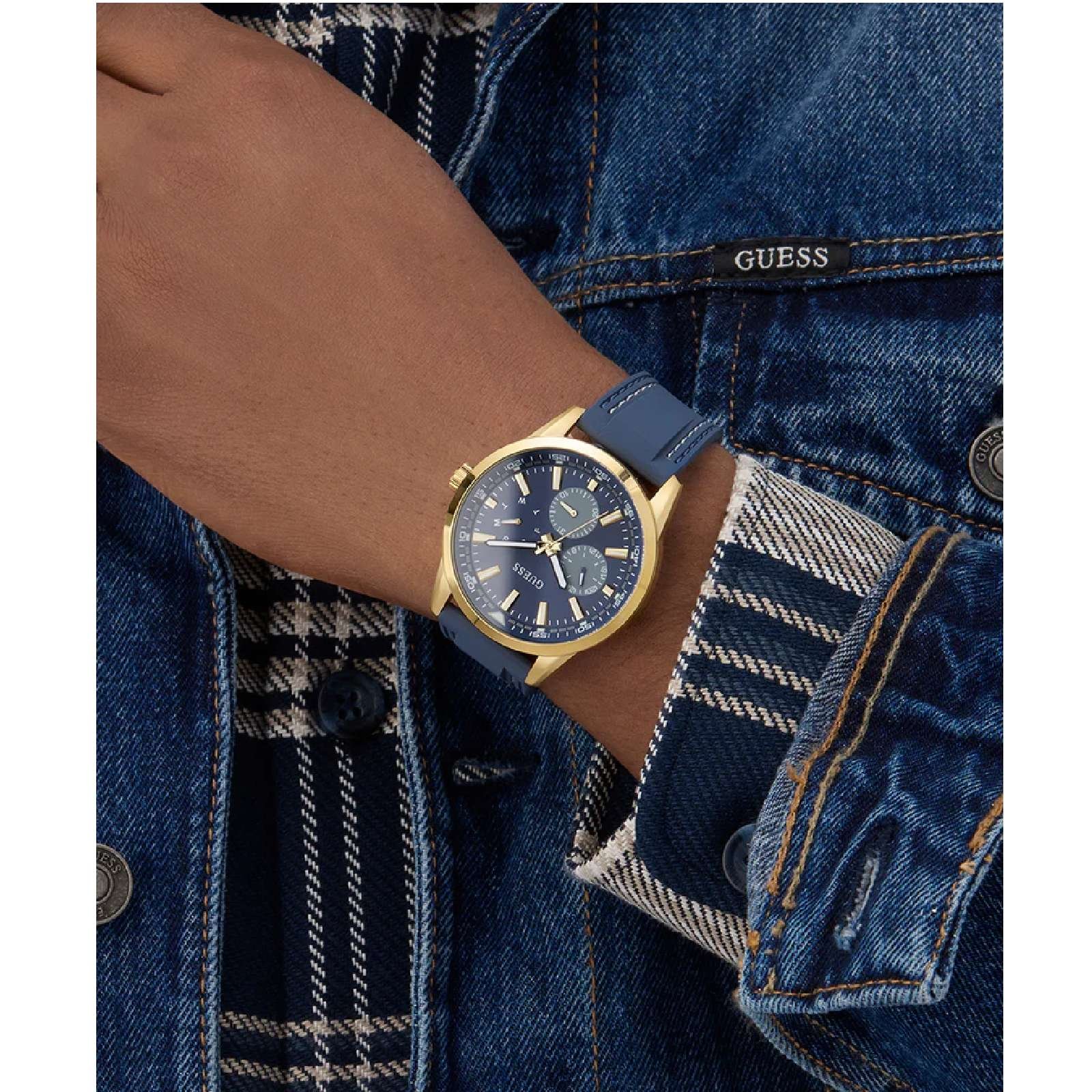 Relógio Guess Masculino Peak GW0964G2 Azul Dourado 2