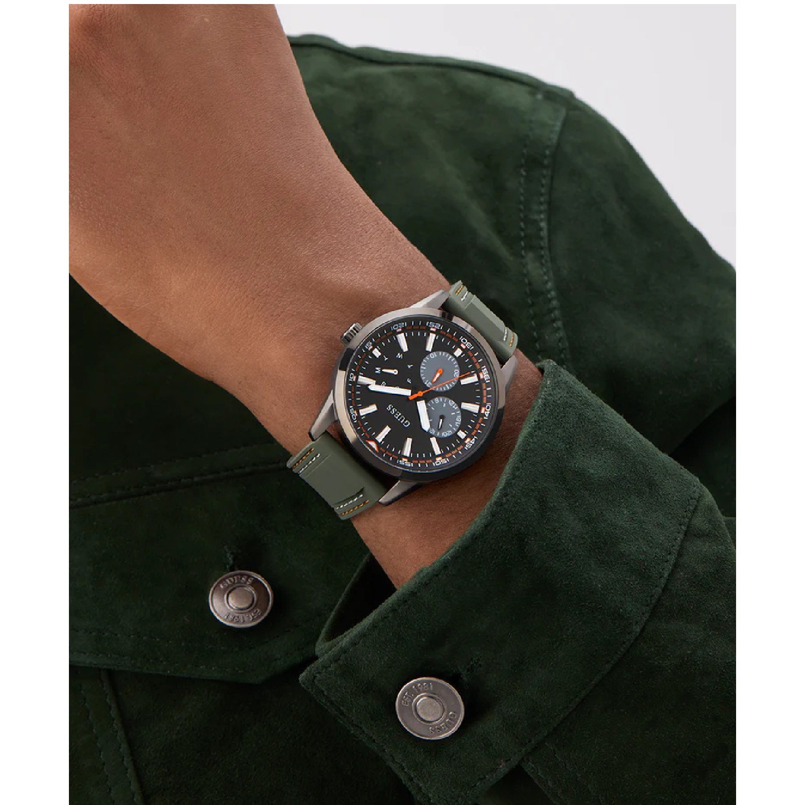 Relógio Guess Masculino Peak GW0964G3 Verde Preto 2