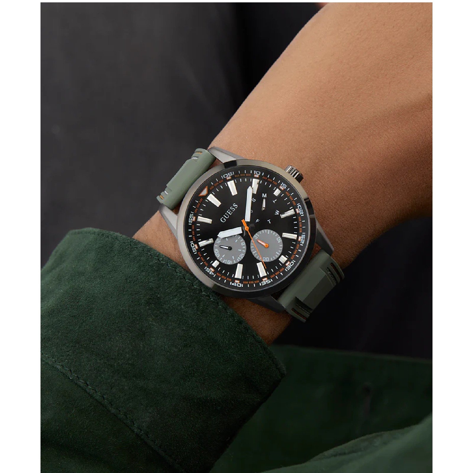 Relógio Guess Masculino Peak GW0964G3 Verde Preto 4