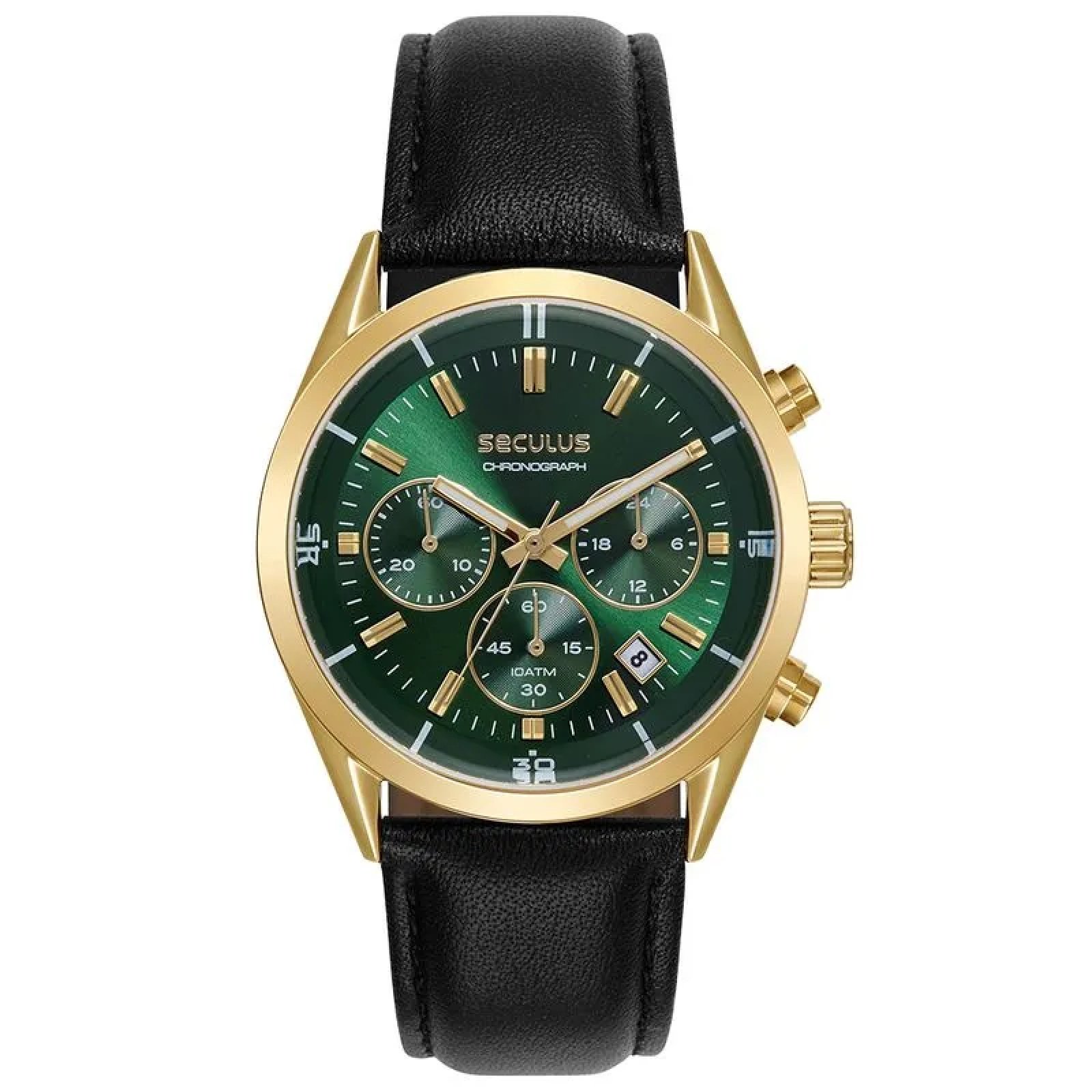 Relógio Seculus Cronógrafo 77339GPSVDC2 Vidro Abaulado