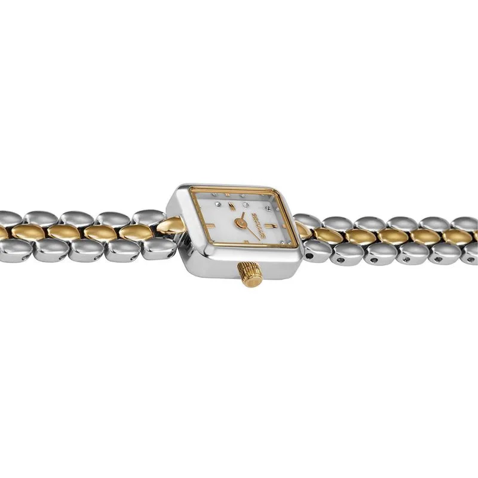 Relógio Seculus Feminino Cristais Mini 23748LPSVBA2 Bicolor Prata 2