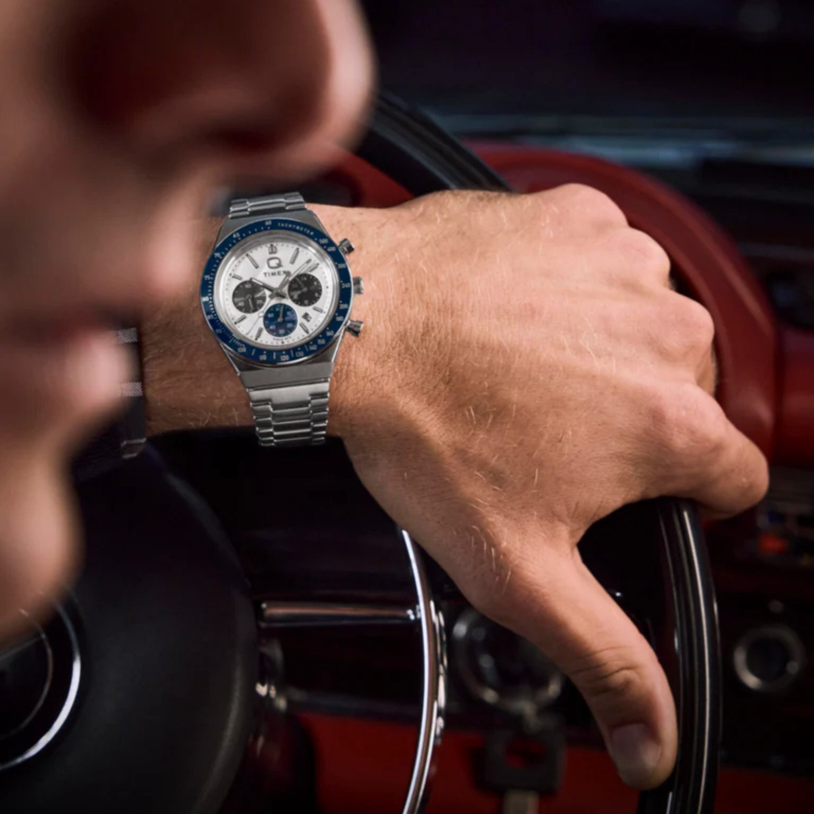 Relógio Q Timex Chronograph TW2Y36200 Prata 3