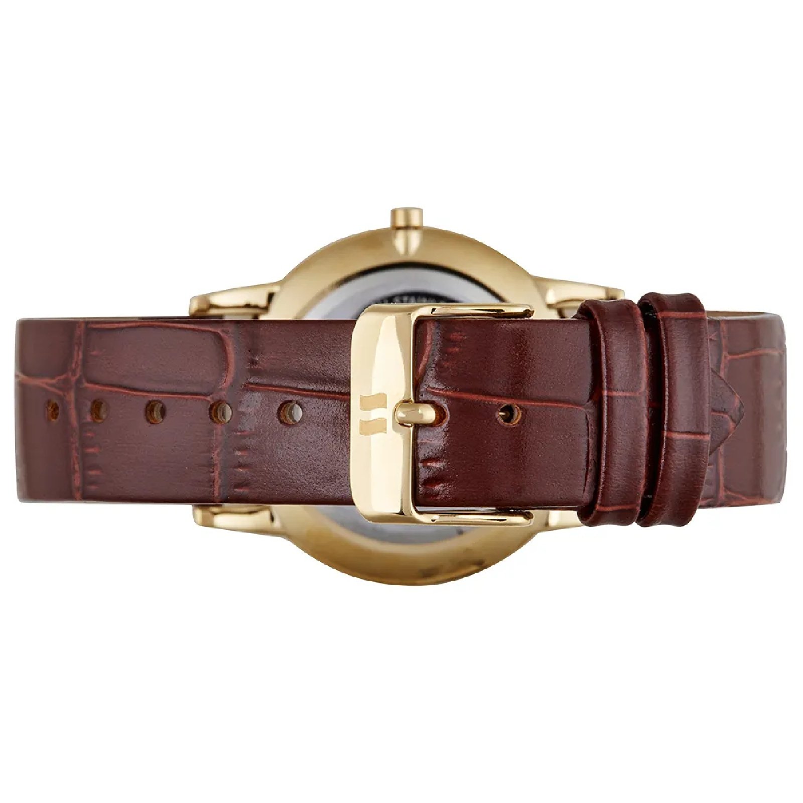 Relógio Masculino Seculus Slim 23724GPSVDC1 Couro Crocodilo Dourado 5