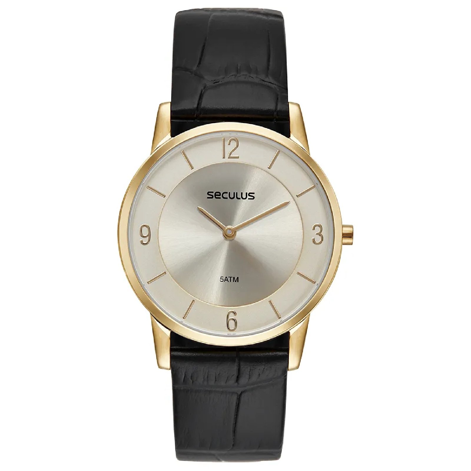 Relógio Masculino Seculus Slim 23724GPSVDC2 Couro Crocodilo