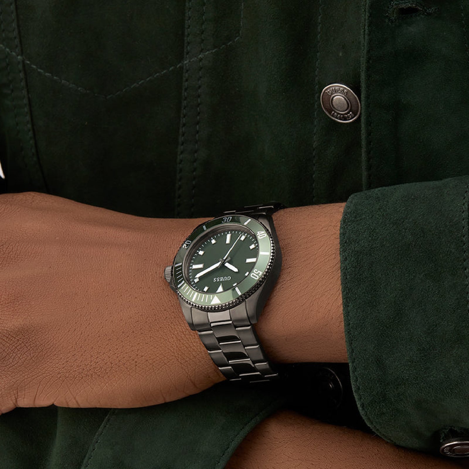 Relógio Guess Masculino Cliff GW0968G3 Bronze Preto 7