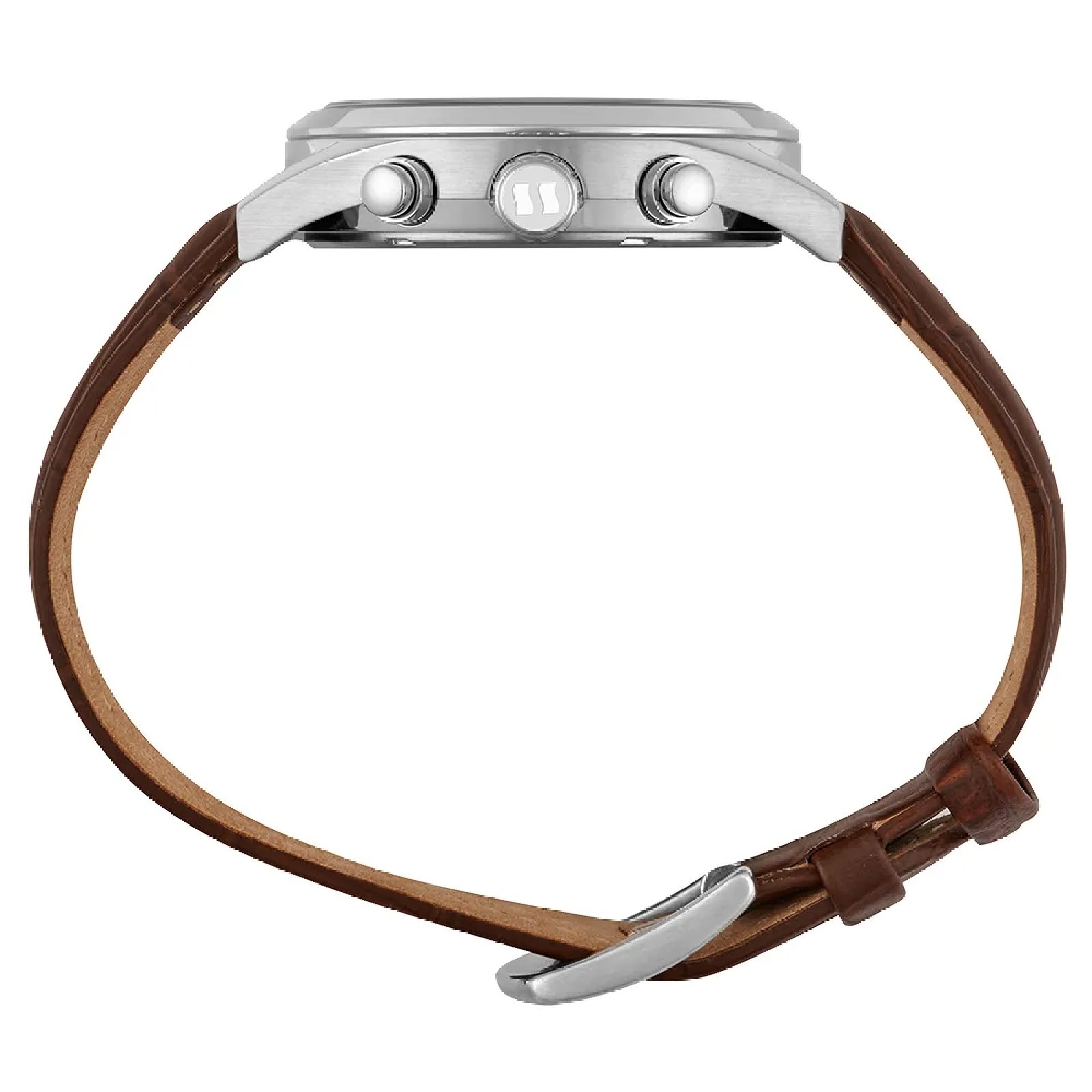 Relógio Seculus Clássico 77338G0SVNC1 Couro Crocodilo Marrom Marrom 3