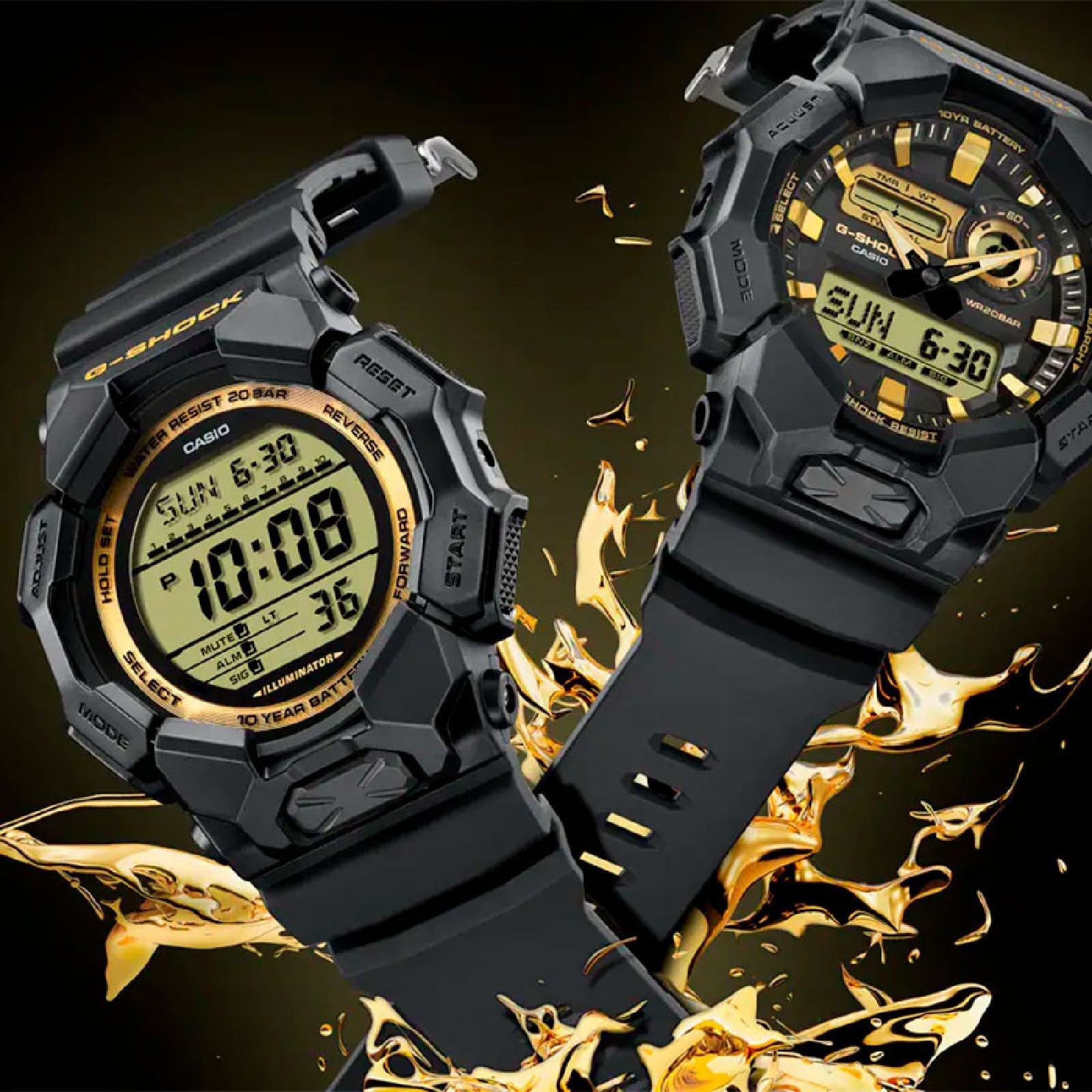 Relógio Casio G-Shock GD-010GB-1A9 Preto 4