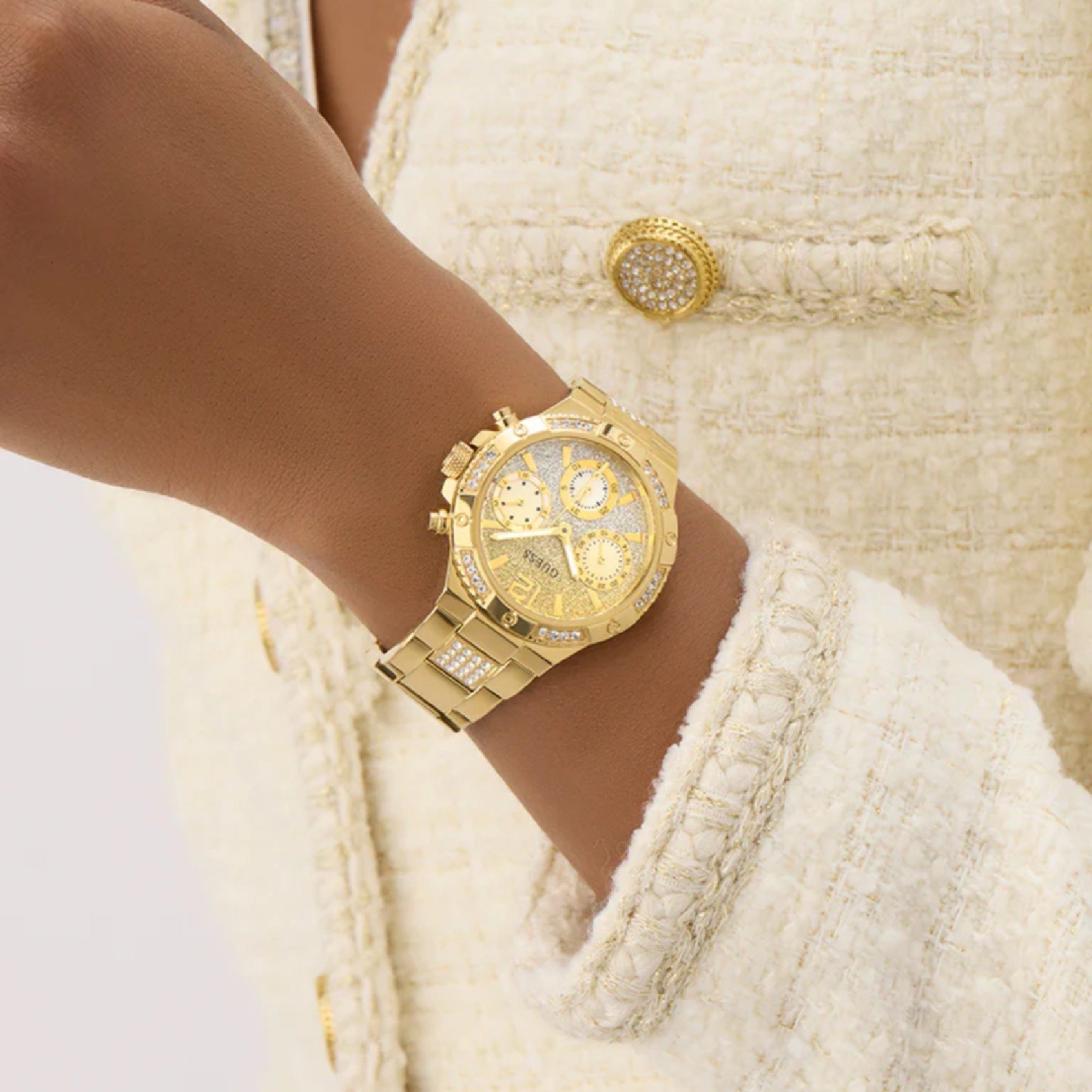 Relógio Guess Feminino Harlow GW0950L2 Dourado Dourado 3
