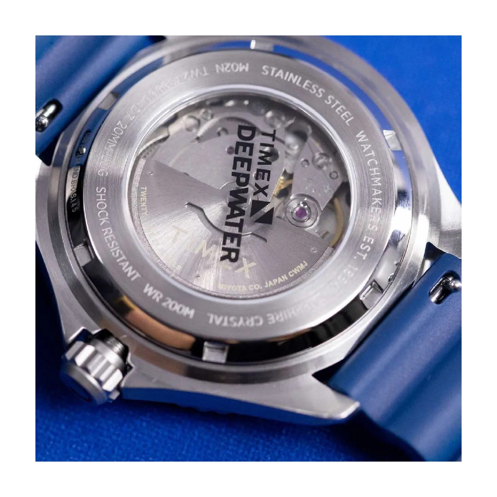 Relógio Timex Automático Deepwater Meridian TW2Y39900 Azul Prata 4