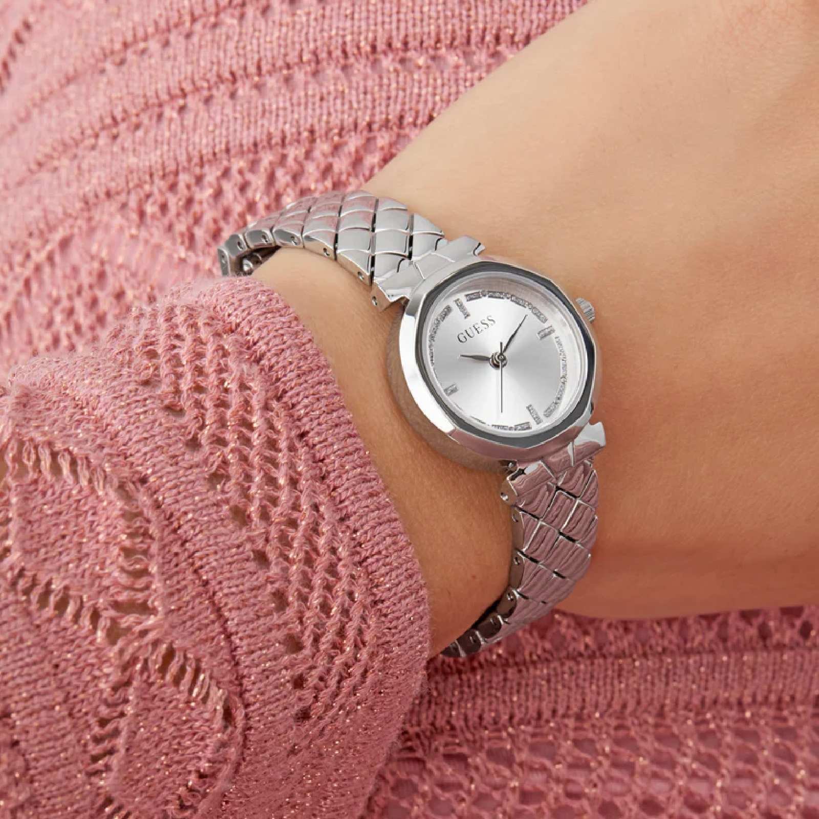 Relógio Guess Feminino Ladies Tone GW0839L4 Prata Prata 2