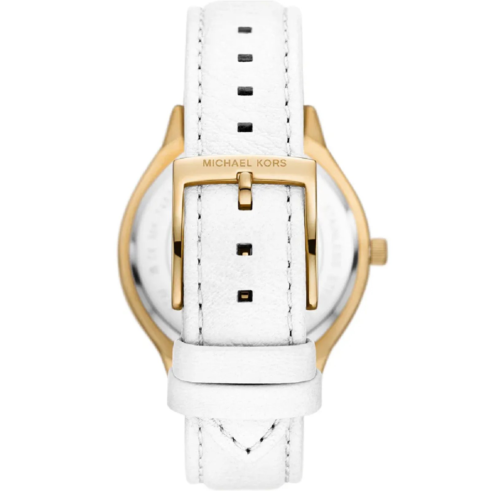 Relógio Michael Kors Slim Runway MK7544/0BN Branco Dourado 8