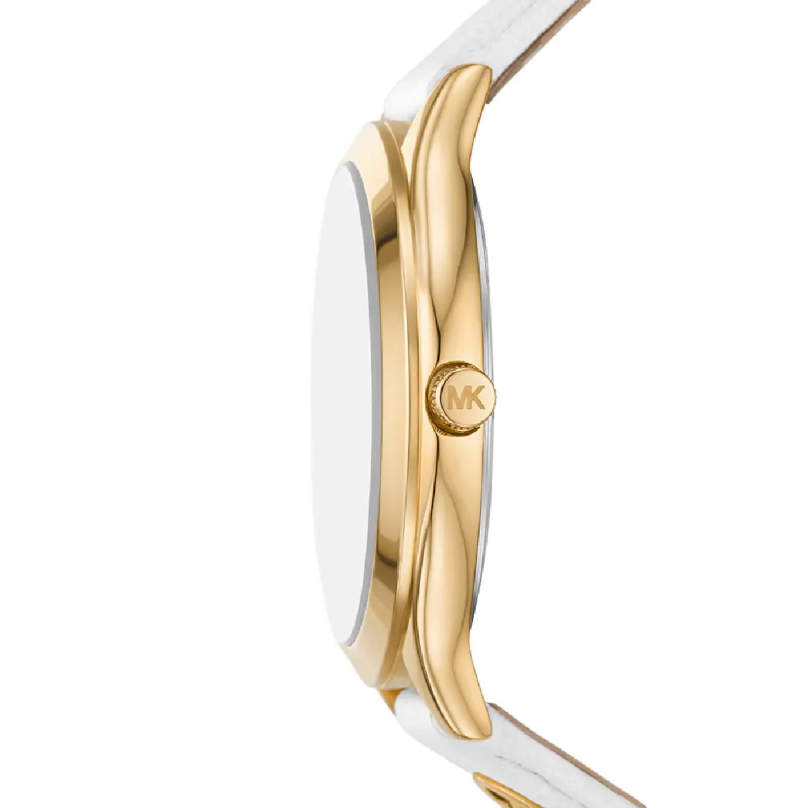 Relógio Michael Kors Slim Runway MK7544/0BN Branco Dourado 9