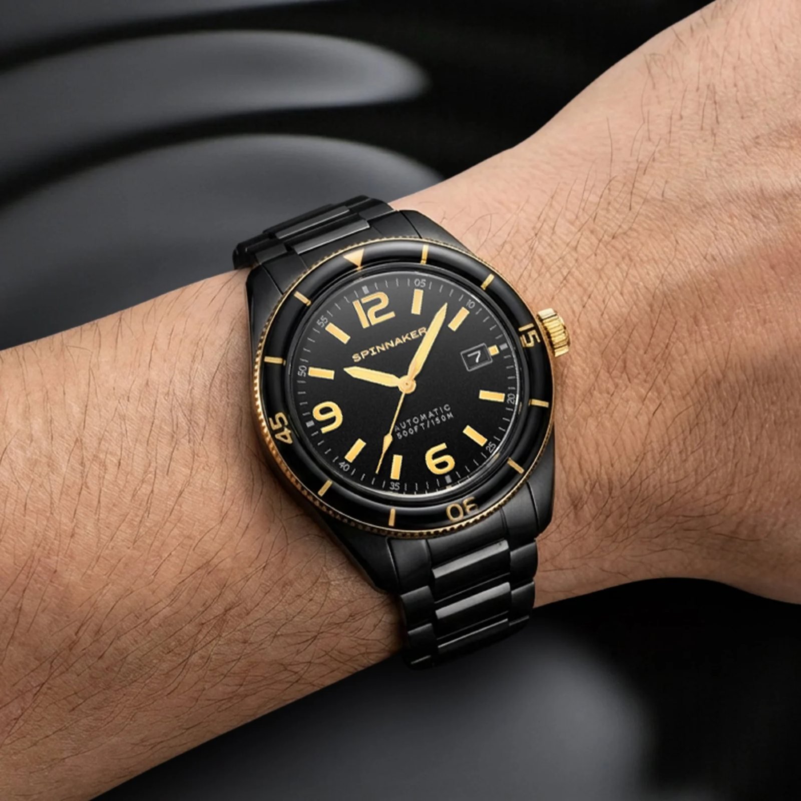Relógio Spinnaker Fleuss Automatic Golden Eclipse SP-5055-55 Preto 2