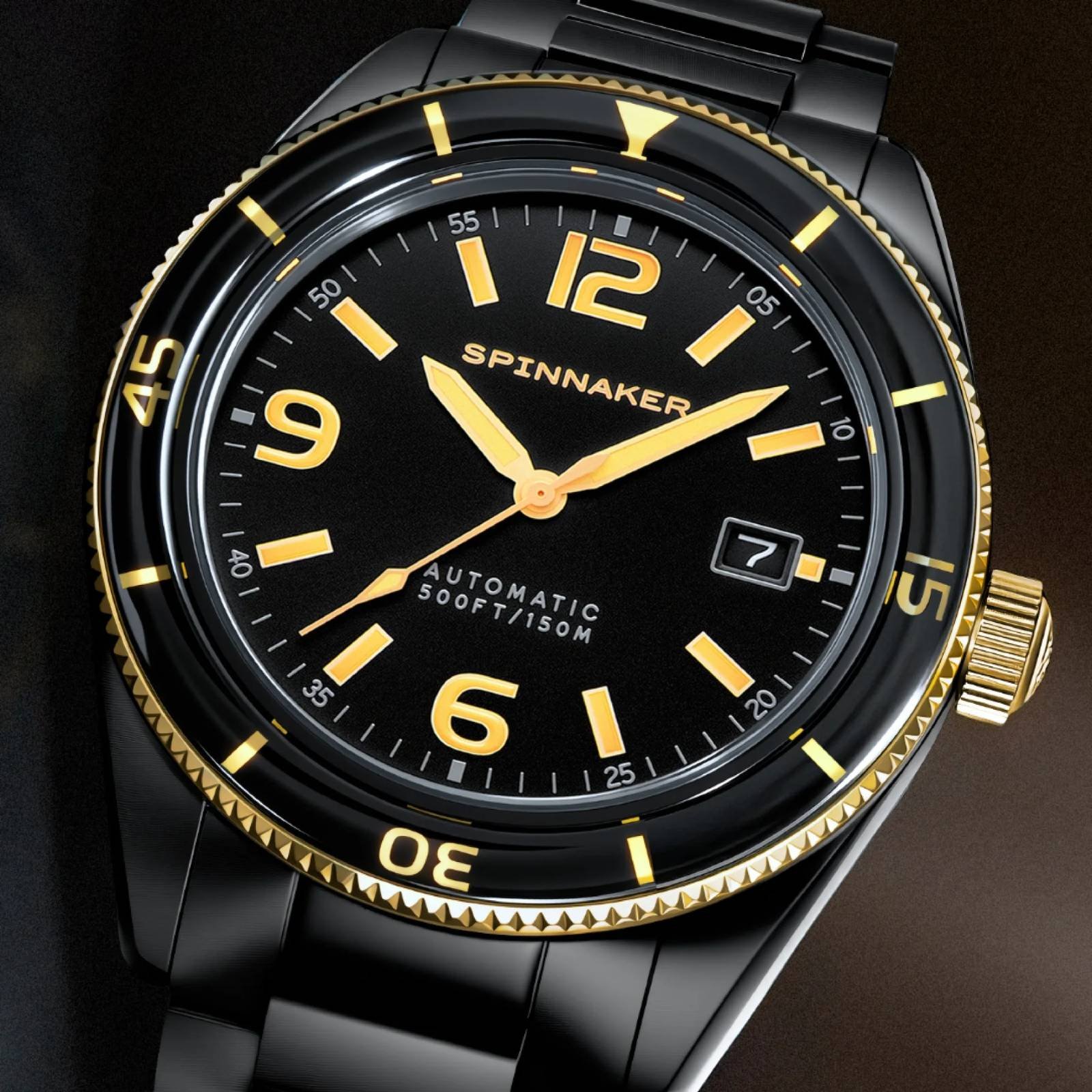 Relógio Spinnaker Fleuss Automatic Golden Eclipse SP-5055-55 Preto 5