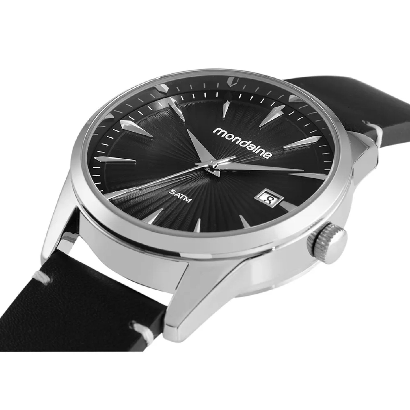 Relógio Mondaine Couro Masculino 32763G0MVNH1 Prata 3