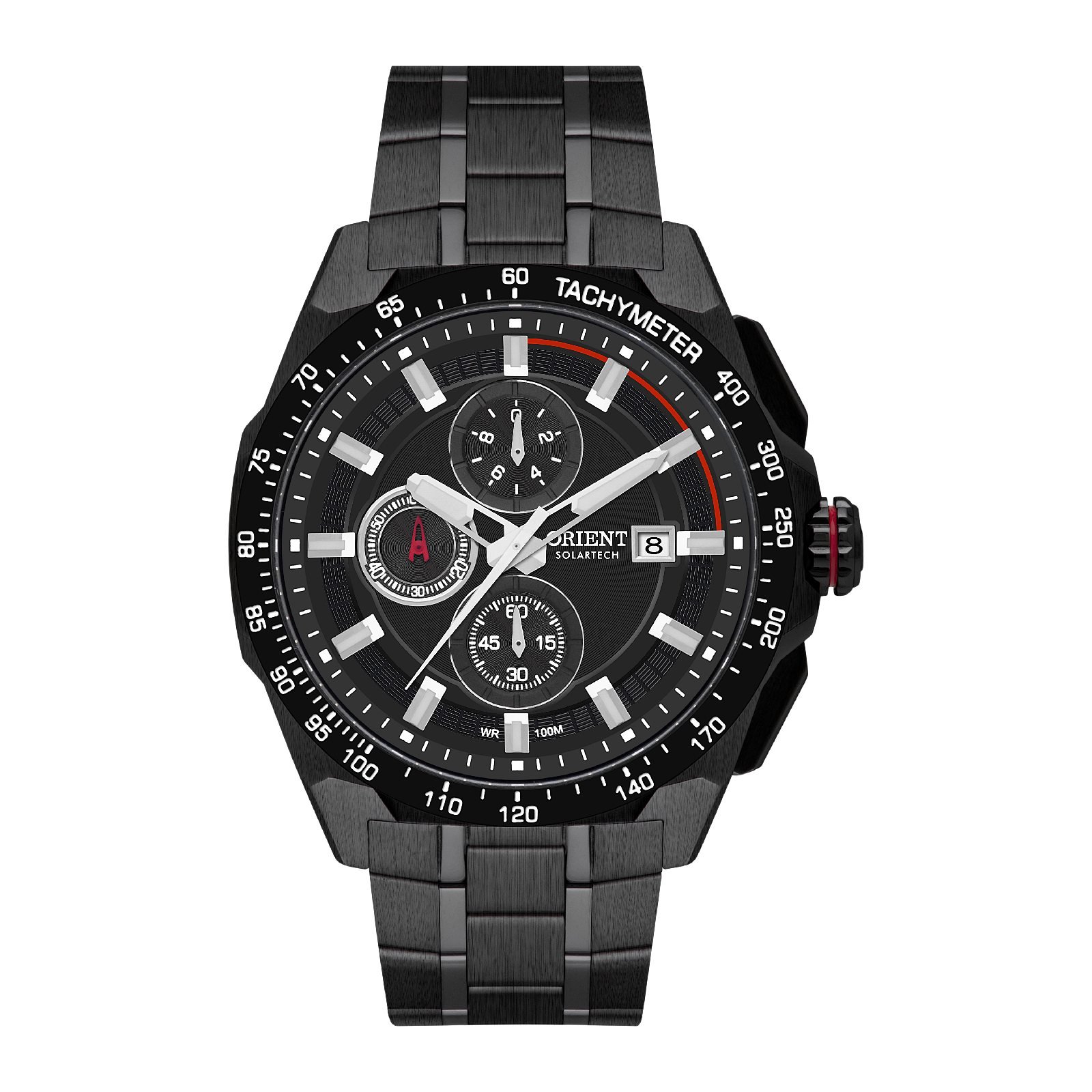 Relógio Orient Solartech Cronógrafo MPSSC041 G1PX Masculino 43mm Aço Inox