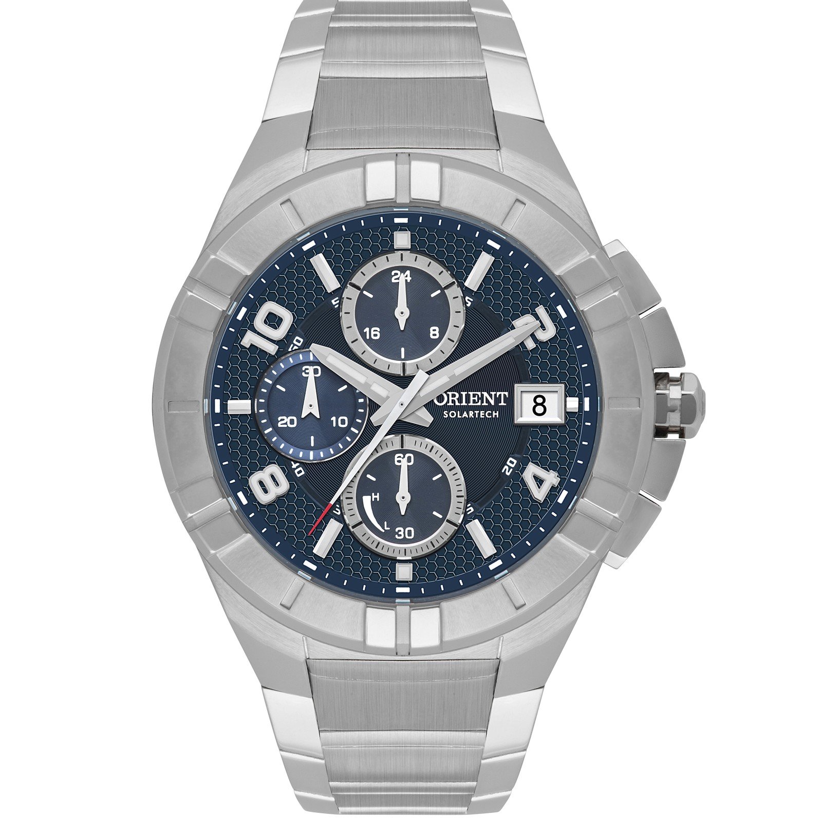 Relógio Orient Solartech MBSSC301 D2SX Masculino 44mm Aço Inox