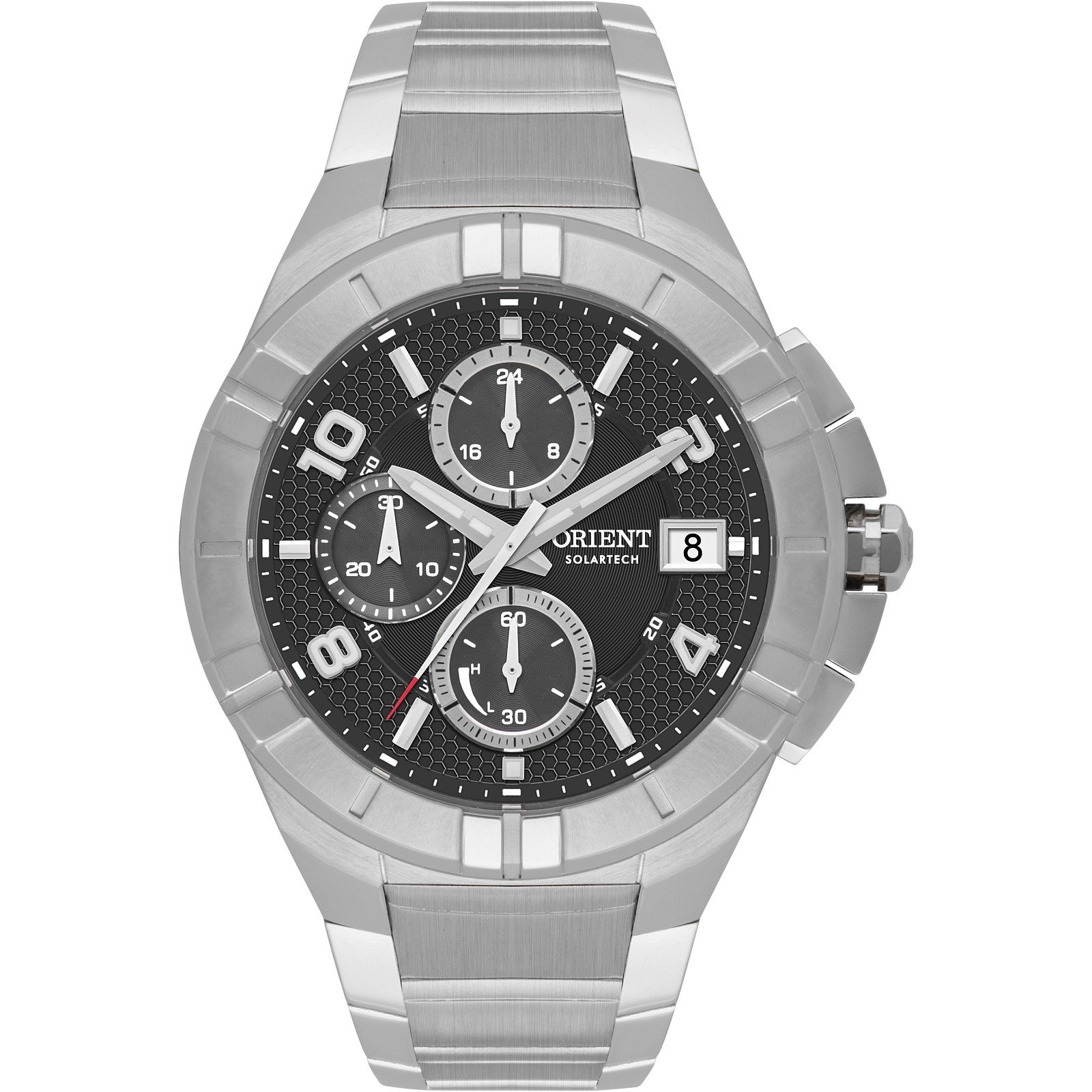 Relógio Orient Solartech MBSSC301 G2SX Masculino 44mm Aço Inox