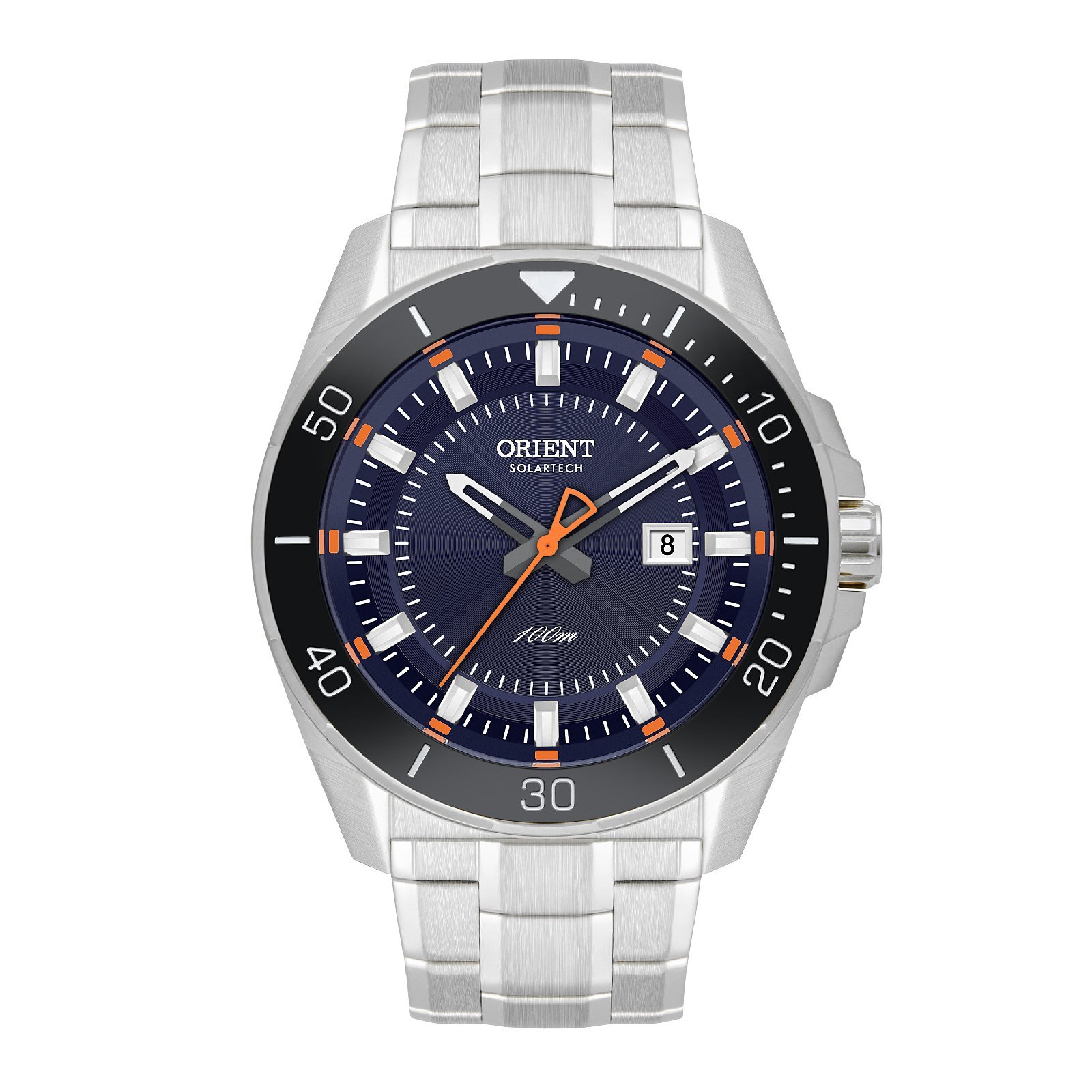 Relógio Orient Solartech MBSS1498 D1SX Masculino 45mm Aço Inox