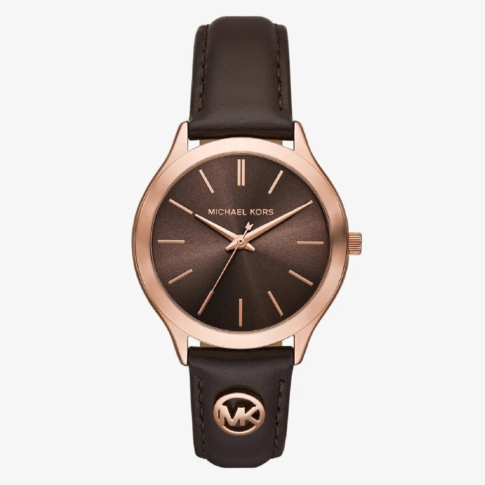 Relógio Michael Kors Slim Runway MK7546/0MN Feminino 38mm Couro Rose Gold 2