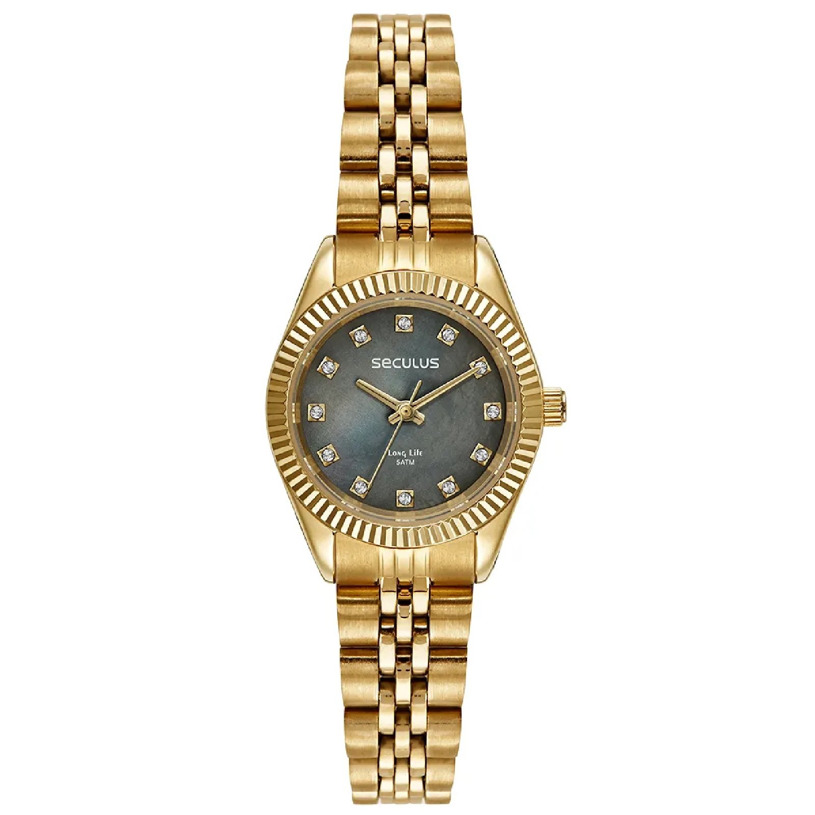 Relógio Seculus 77257LPSVDA1 Feminino 24mm Aço Inox