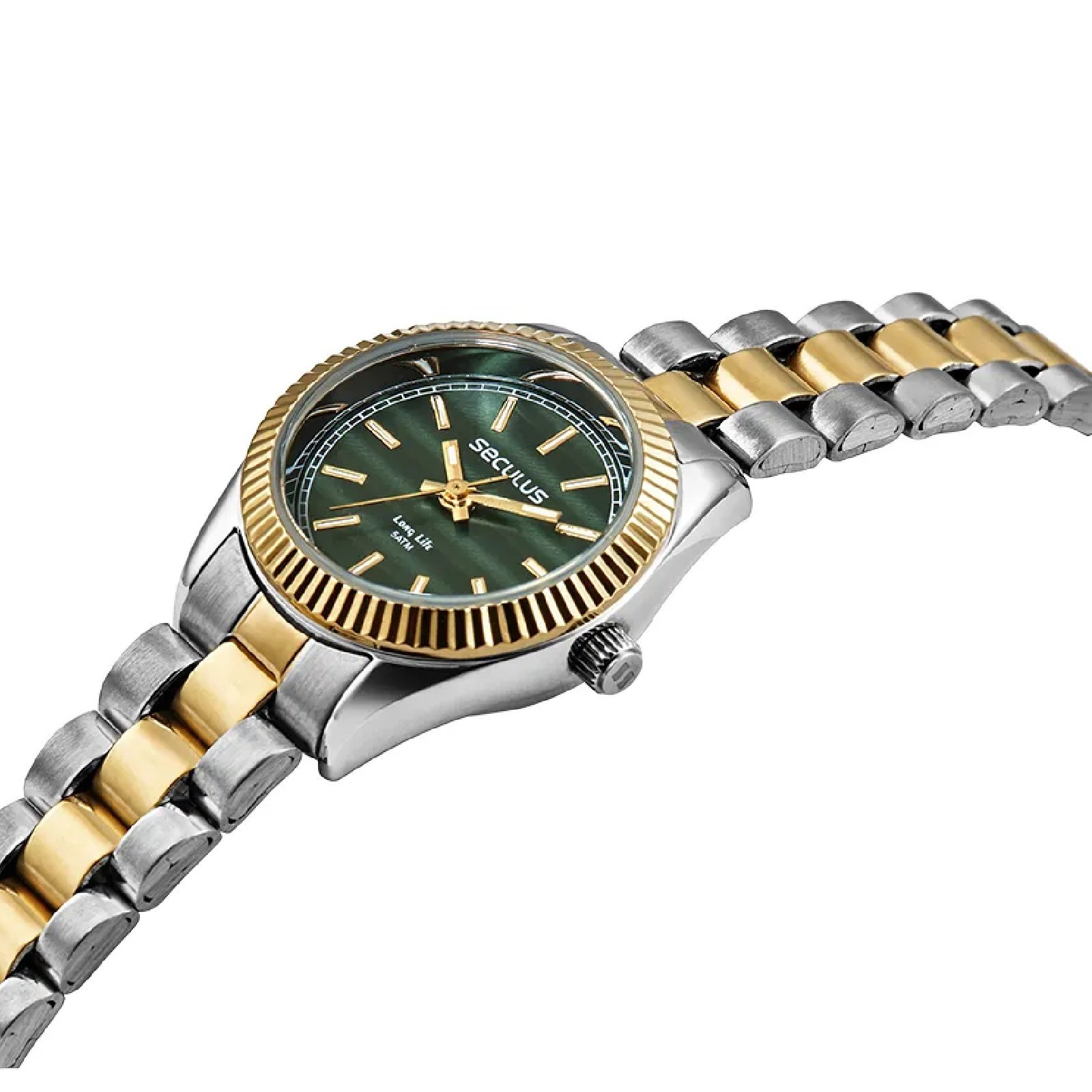 Relógio Seculus 77245LPSVBA5 Feminino Bicolor 24mm Aço Inox Dourado/Prata 3