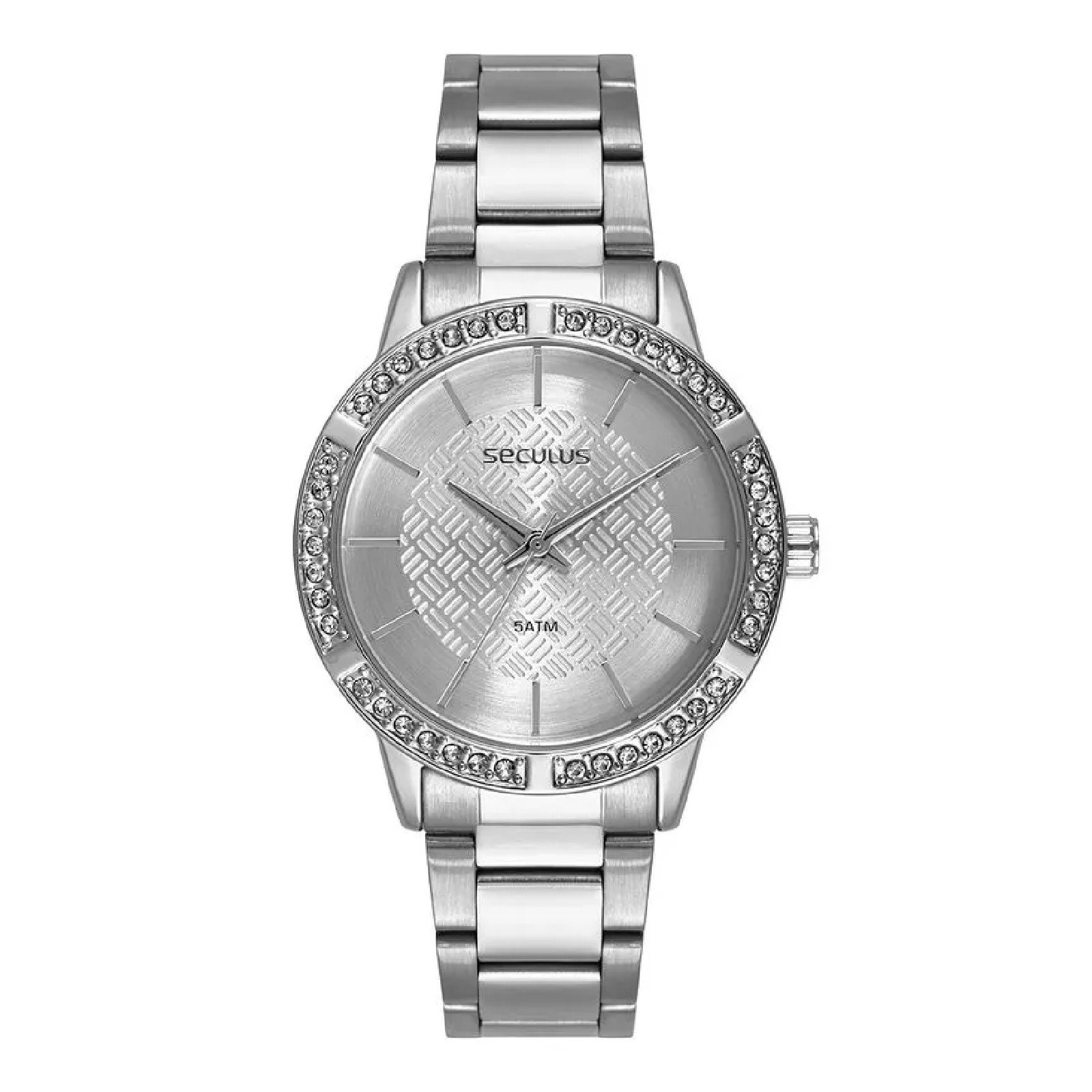 Relógio Seculus 77345L0SKNS2 Feminino 38mm Aço Inox com Porta Joias