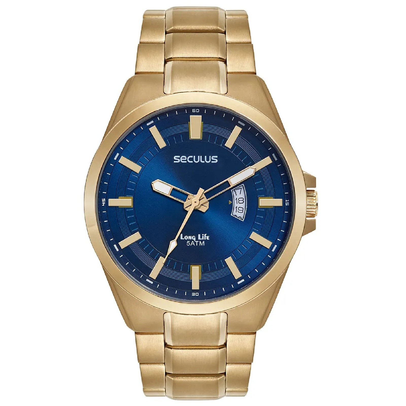 Relógio Seculus 44254GPSVDA2 Masculino 47mm Aço Inox