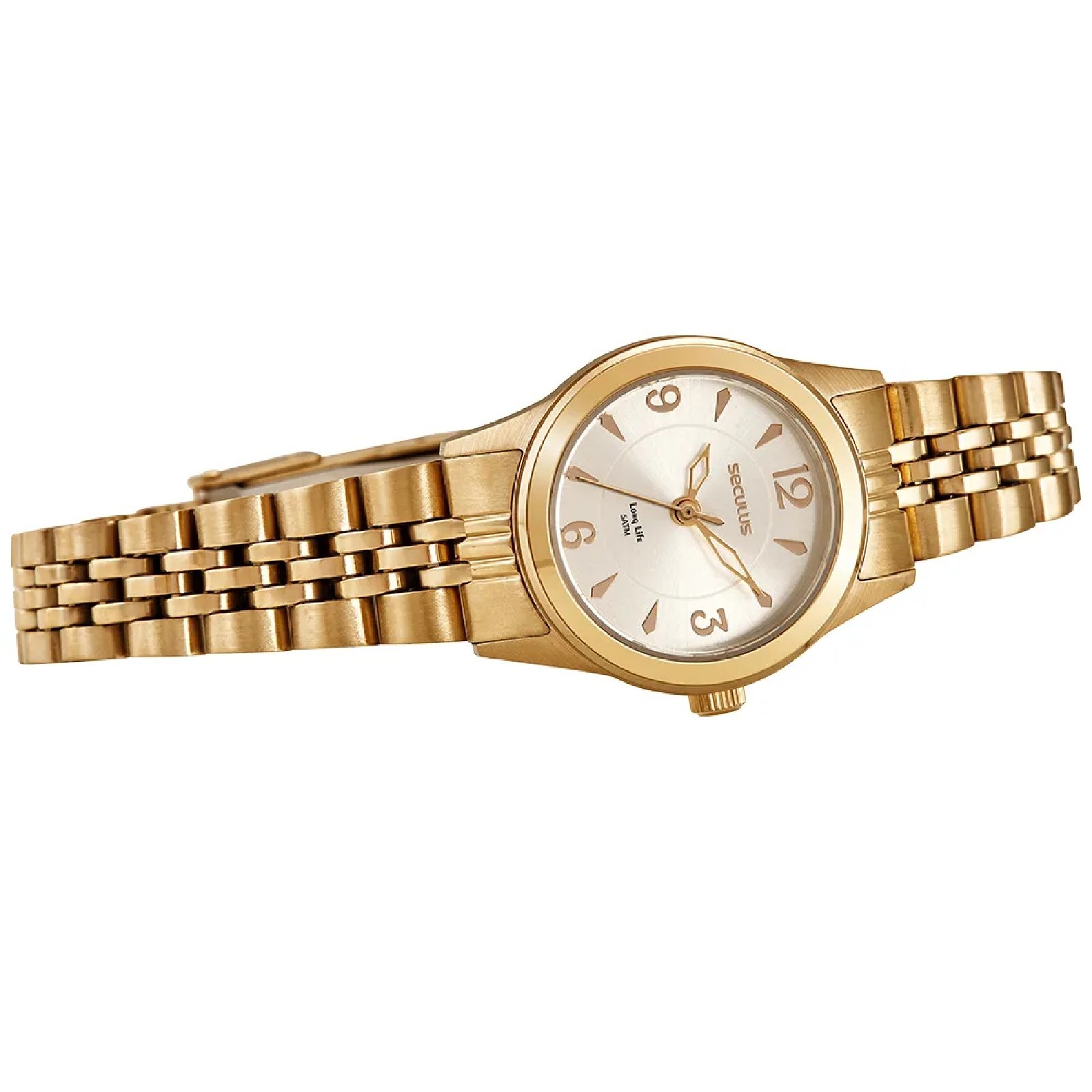 Relógio Seculus 44191LPSVDA2 Feminino 25mm Aço Inox com Bolsa Dourado 3
