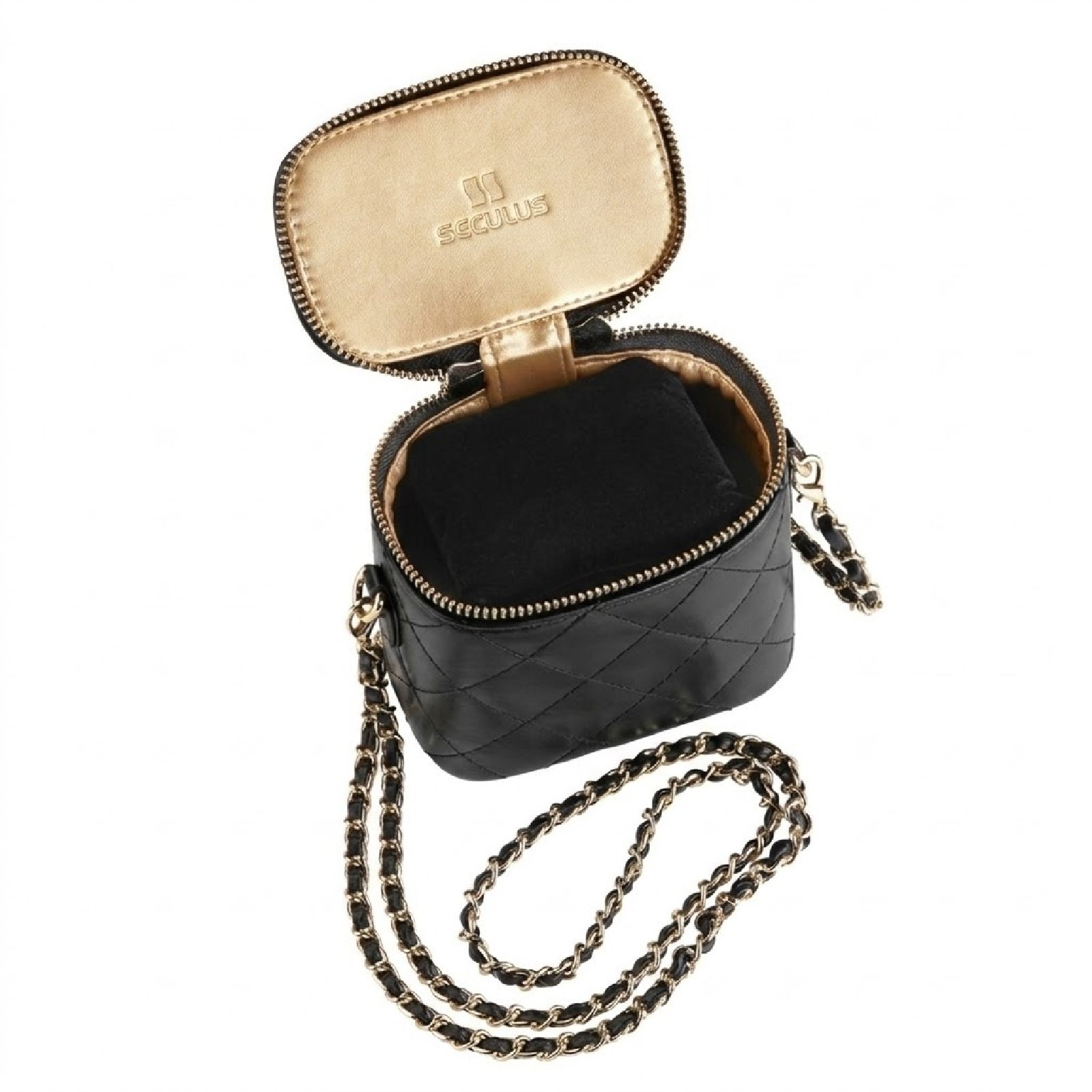 Relógio Seculus 44191LPSVDA2 Feminino 25mm Aço Inox com Bolsa Dourado 6