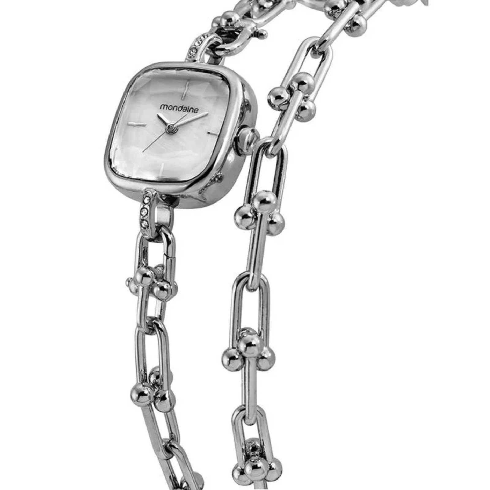Relógio Mondaine My Way Corrente 32853L0MVNM2 20mm Aço Inox Prata Prata 3