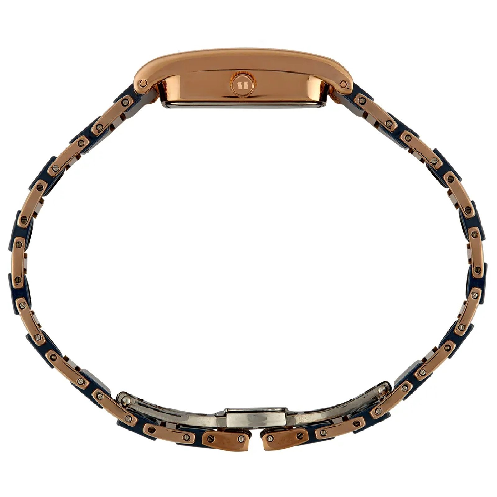 Relógio Seculus 77230LPSVRQ3 Feminino 23mm Cerâmica Azul/Dourado 4