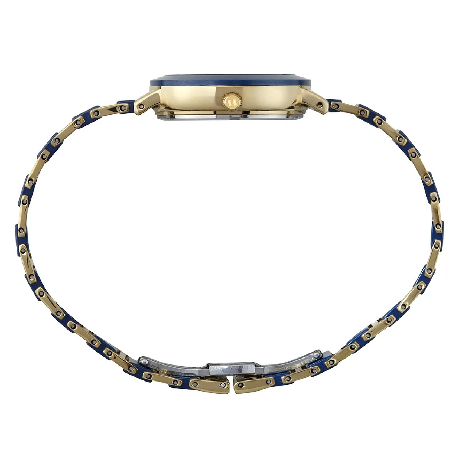 Relógio Seculus 77228LPSVDQ1 Feminino 23mm Cerâmica Azul/Dourado 4