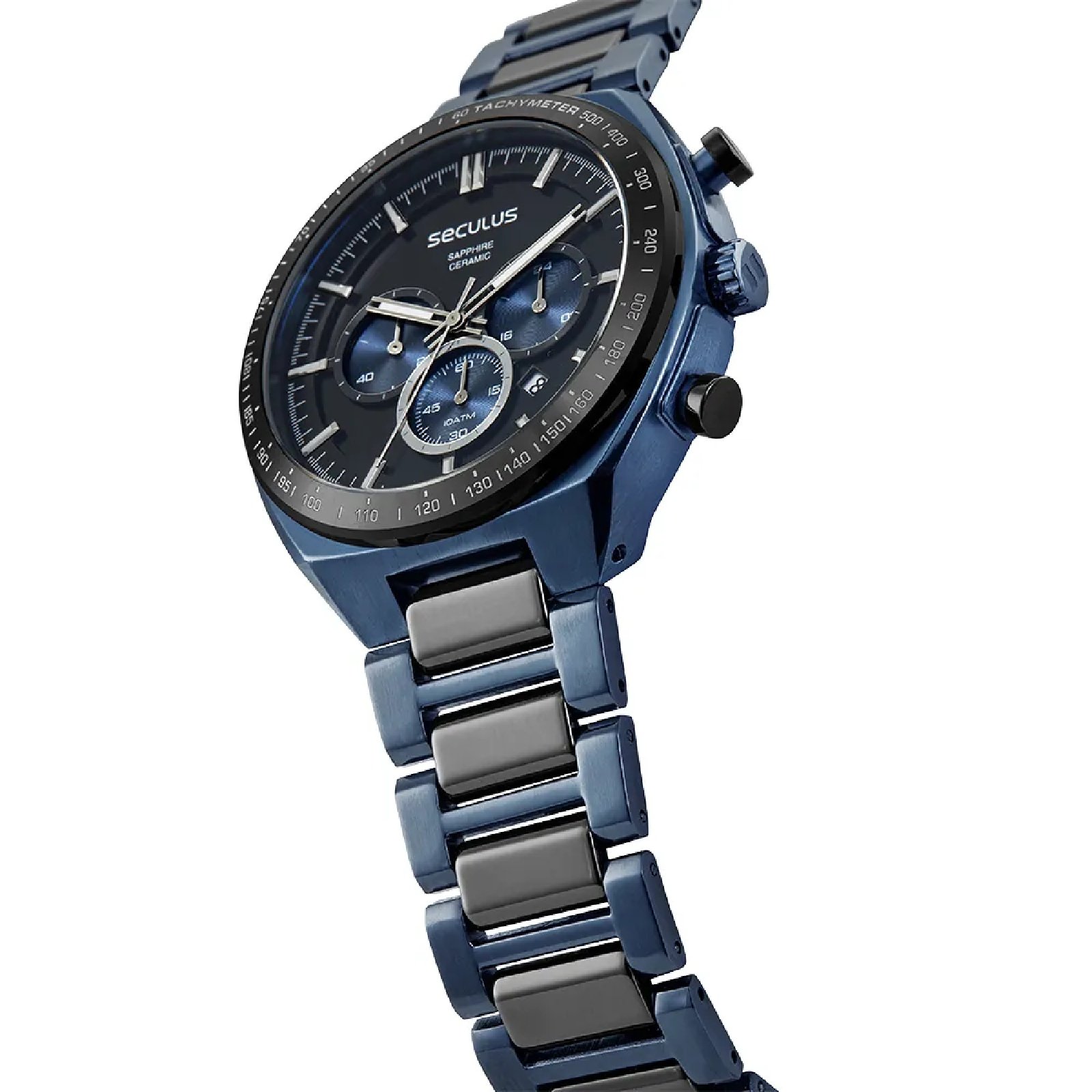 Relógio Seculus 77280GPSVEQ1 Masculino 47mm Aço Inox Azul 6