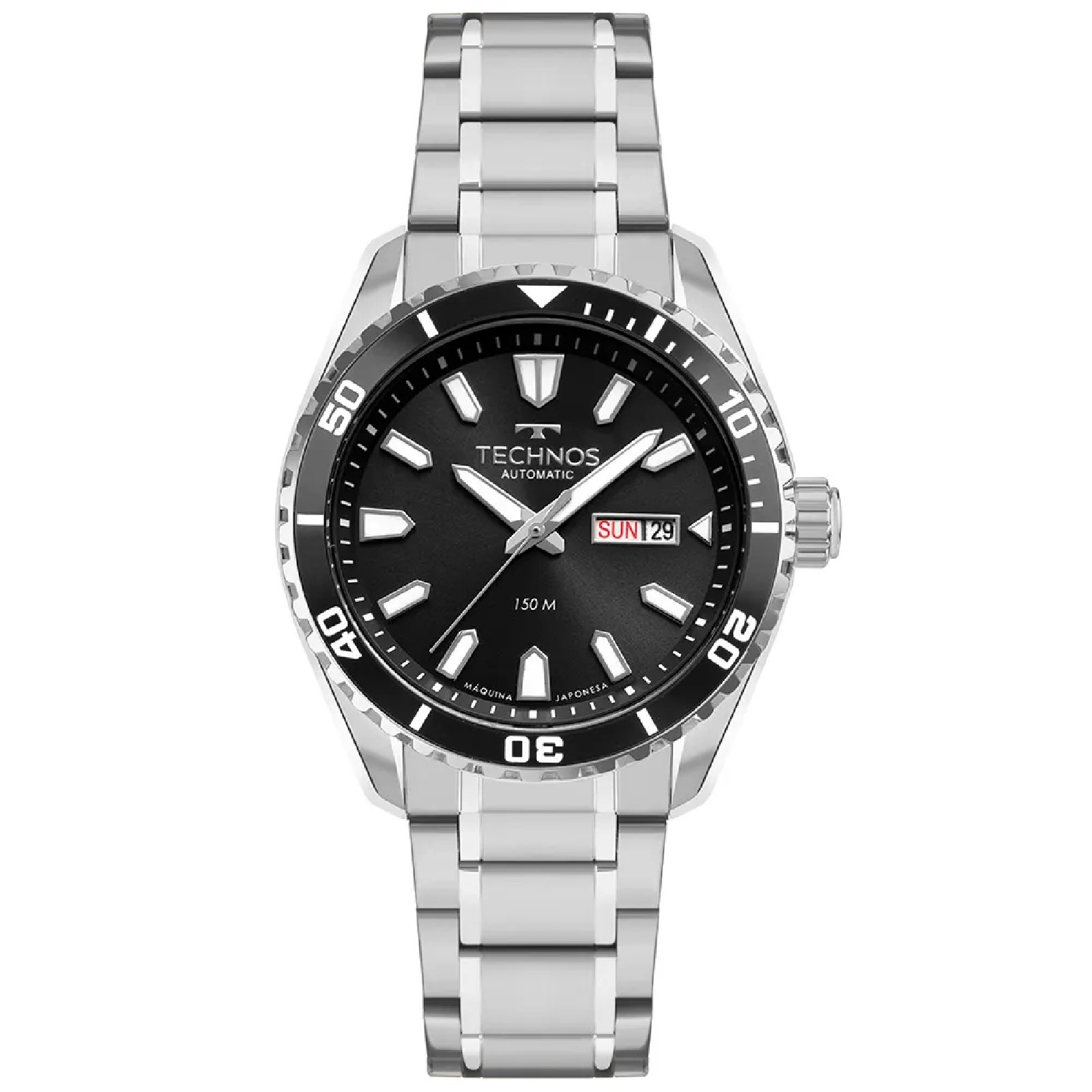 Relógio Technos Automático 8205PM/1P Masculino 43mm Aço Inox